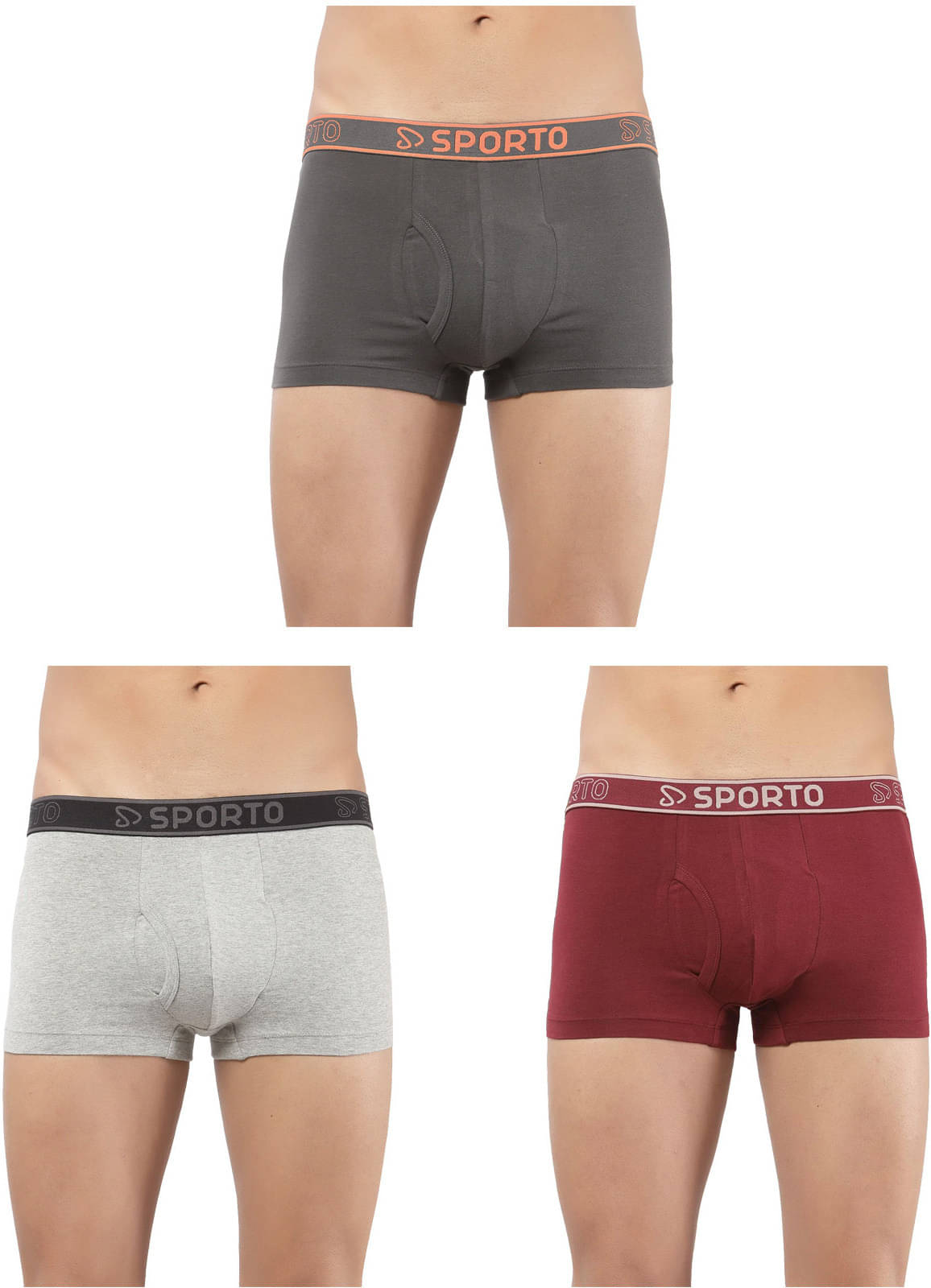     			Amul comfy Pack of 3 Cotton Trunks For Men's ( Multicolor )