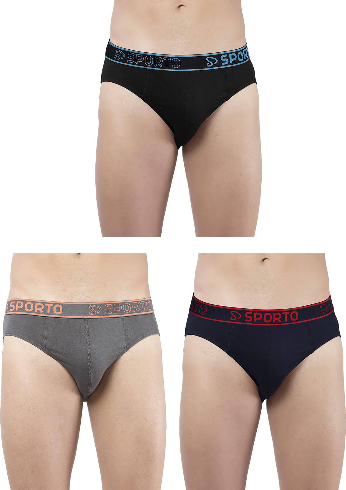     			Amul comfy Pack of 3 Cotton Briefs For Men's ( Multicolor )