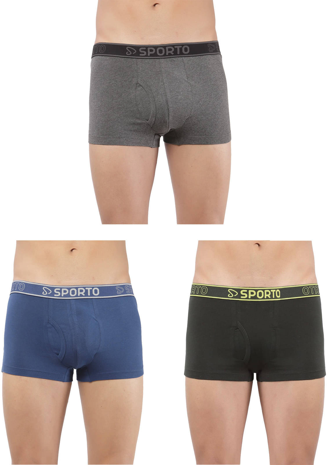     			Amul comfy Pack of 3 Cotton Trunks For Men's ( Multicolor )