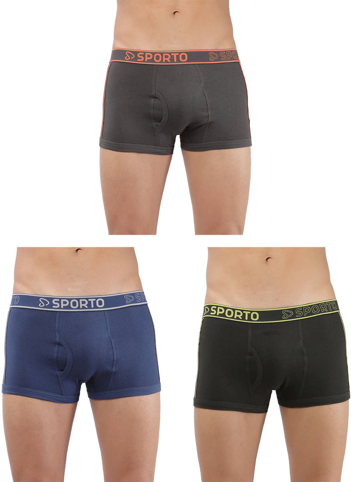     			Amul comfy Pack of 3 Cotton Trunks For Men's ( Multicolor )