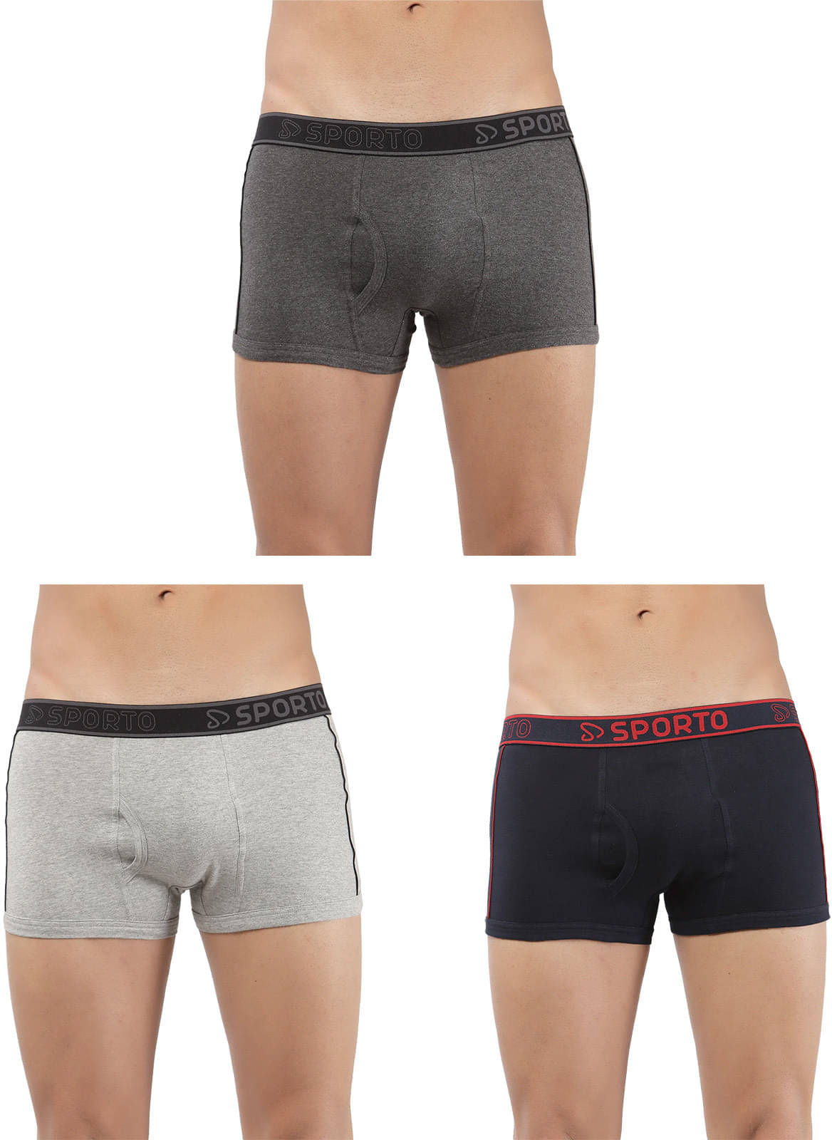 Amul comfy Pack of 3 Cotton Trunks For Men's ( Multicolor )     			Amul comfy Pack of 3 Cotton Trunks For Men's ( Multicolor )