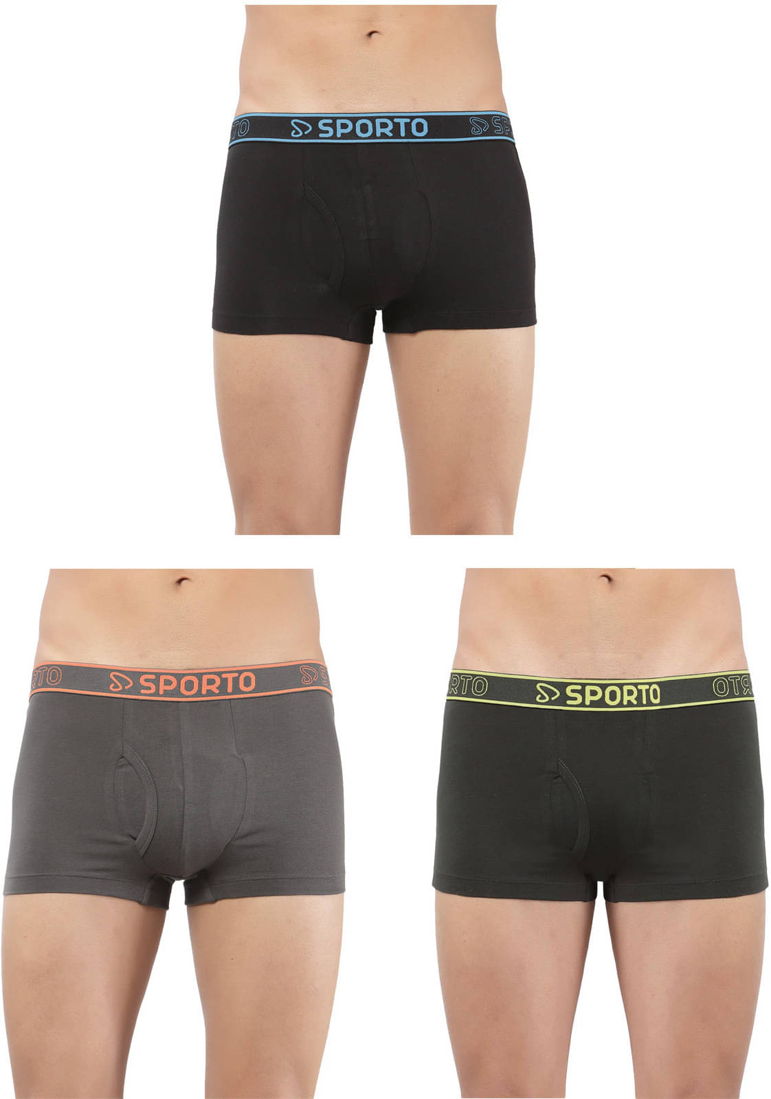     			Amul comfy Pack of 3 Cotton Trunks For Men's ( Multicolor )