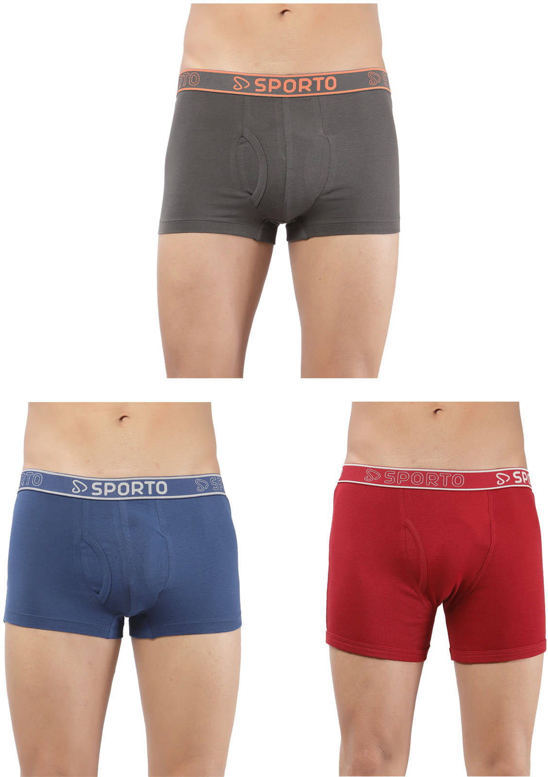     			Amul comfy Pack of 3 Cotton Trunks For Men's ( Multicolor )