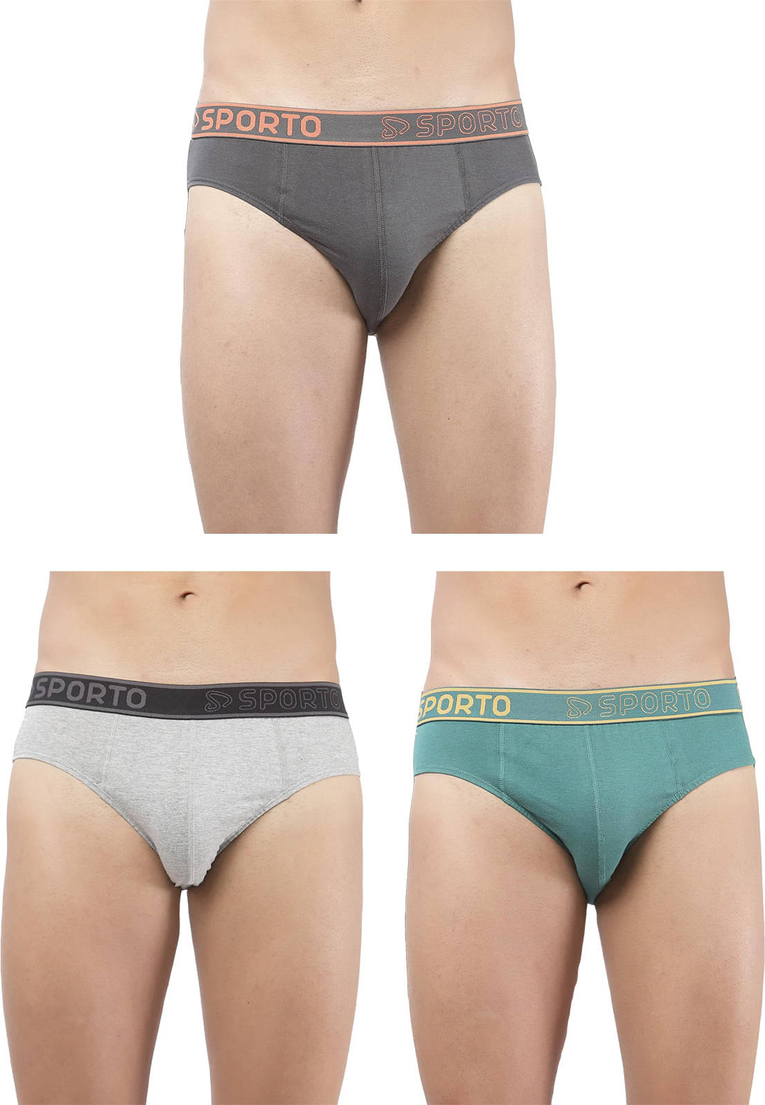     			Amul comfy Pack of 3 Cotton Briefs For Men's ( Multicolor )