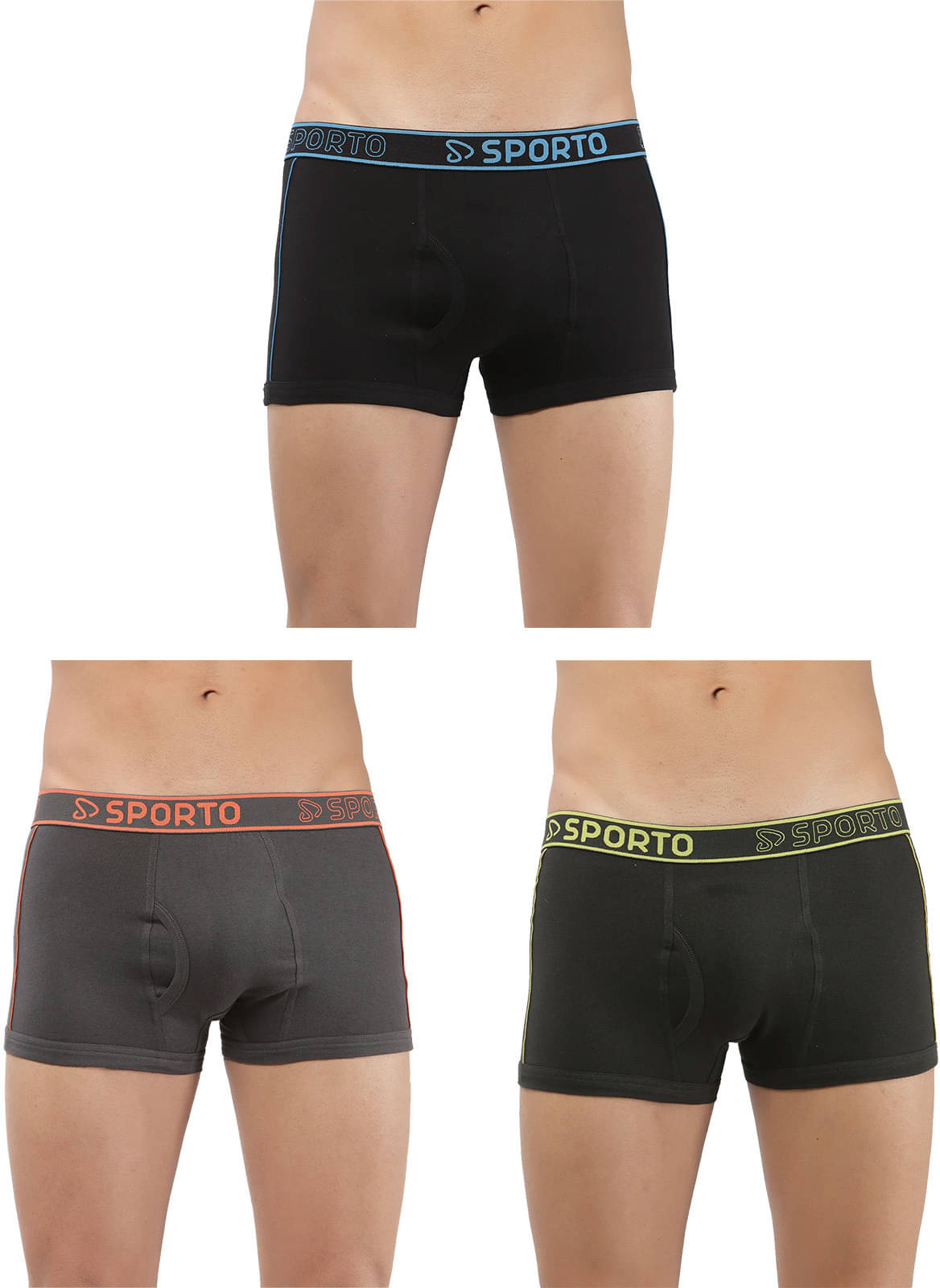     			Amul comfy Pack of 3 Cotton Trunks For Men's ( Multicolor )
