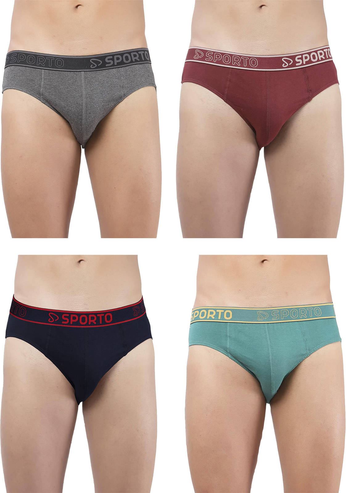     			Amul comfy Pack of 4 Cotton Briefs For Men's ( Multicolor )