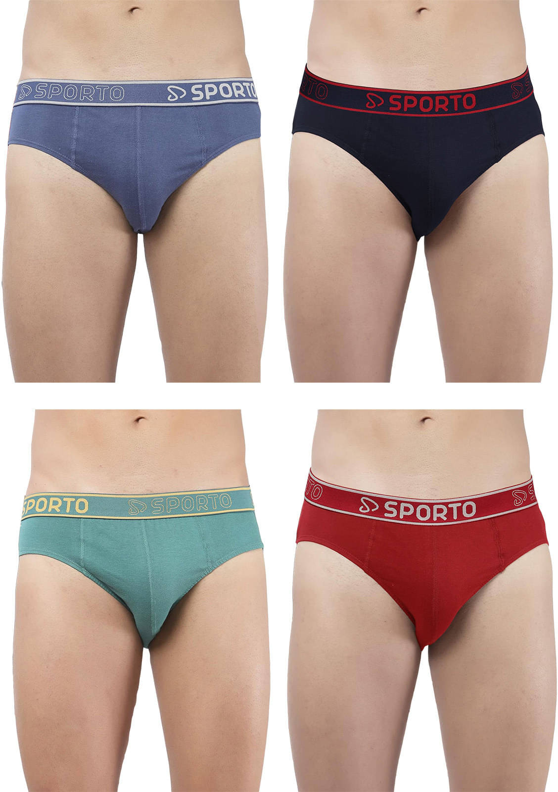     			Amul comfy Pack of 4 Cotton Briefs For Men's ( Multicolor )