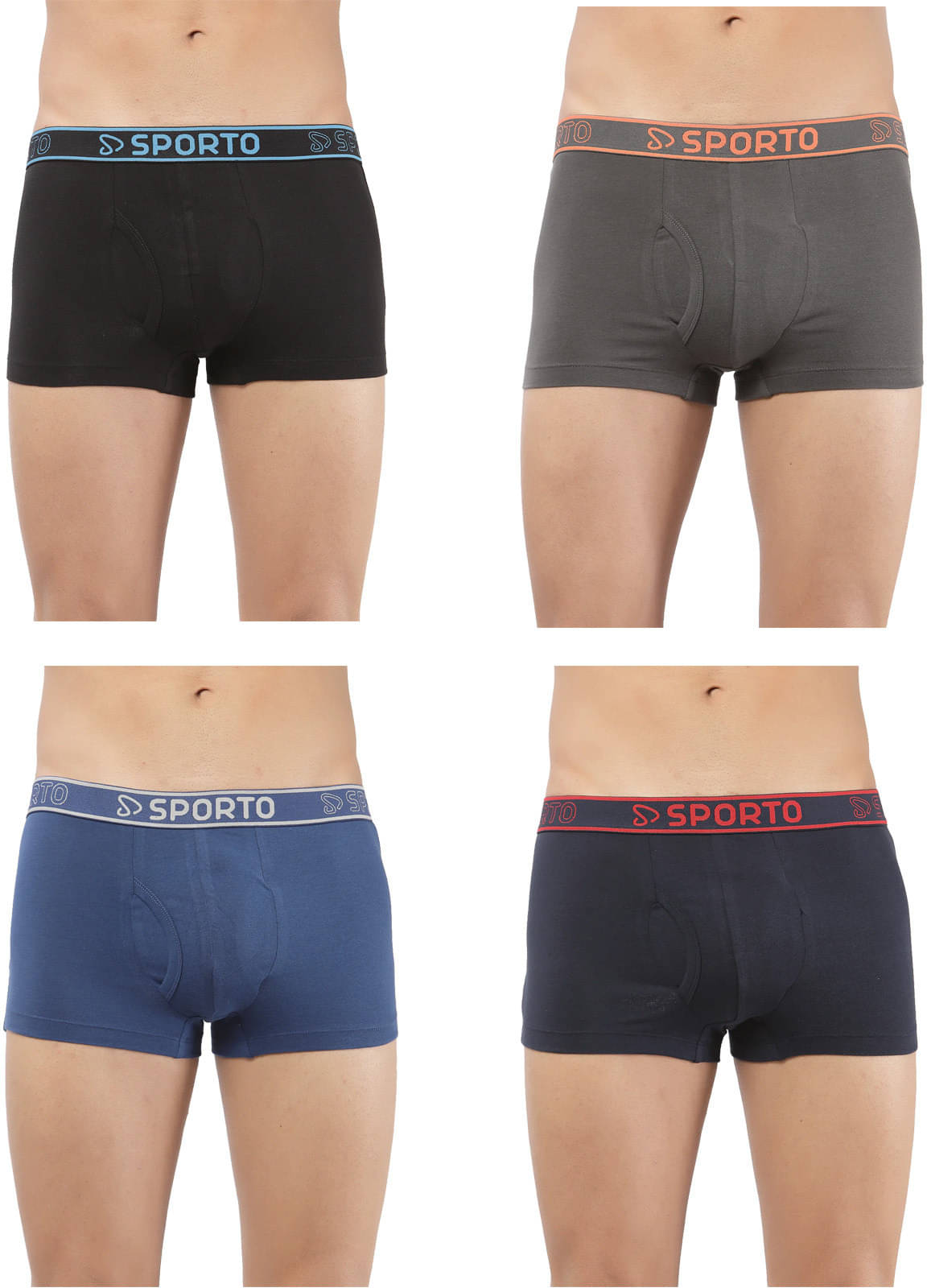    			Amul comfy Pack of 4 Cotton Trunks For Men's ( Multicolor )