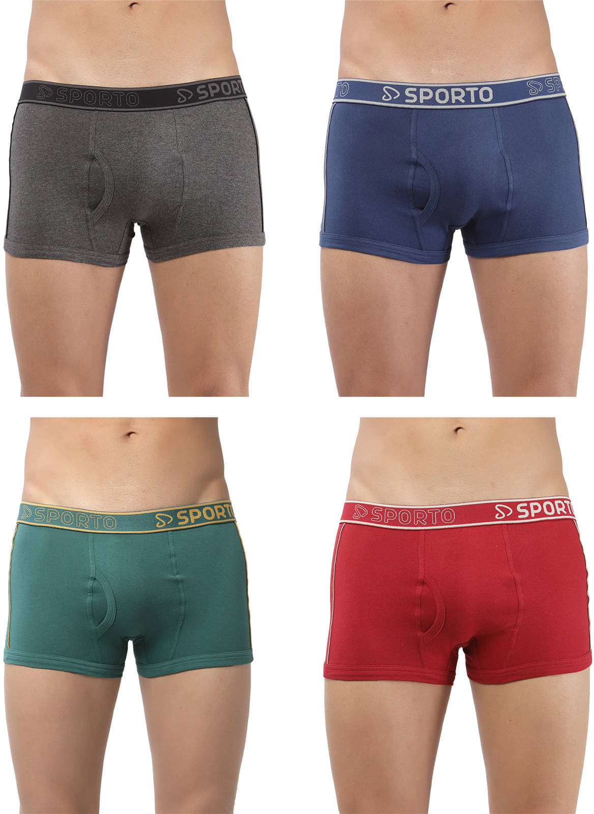 Amul comfy Pack of 4 Cotton Trunks For Men's ( Multicolor )     			Amul comfy Pack of 4 Cotton Trunks For Men's ( Multicolor )