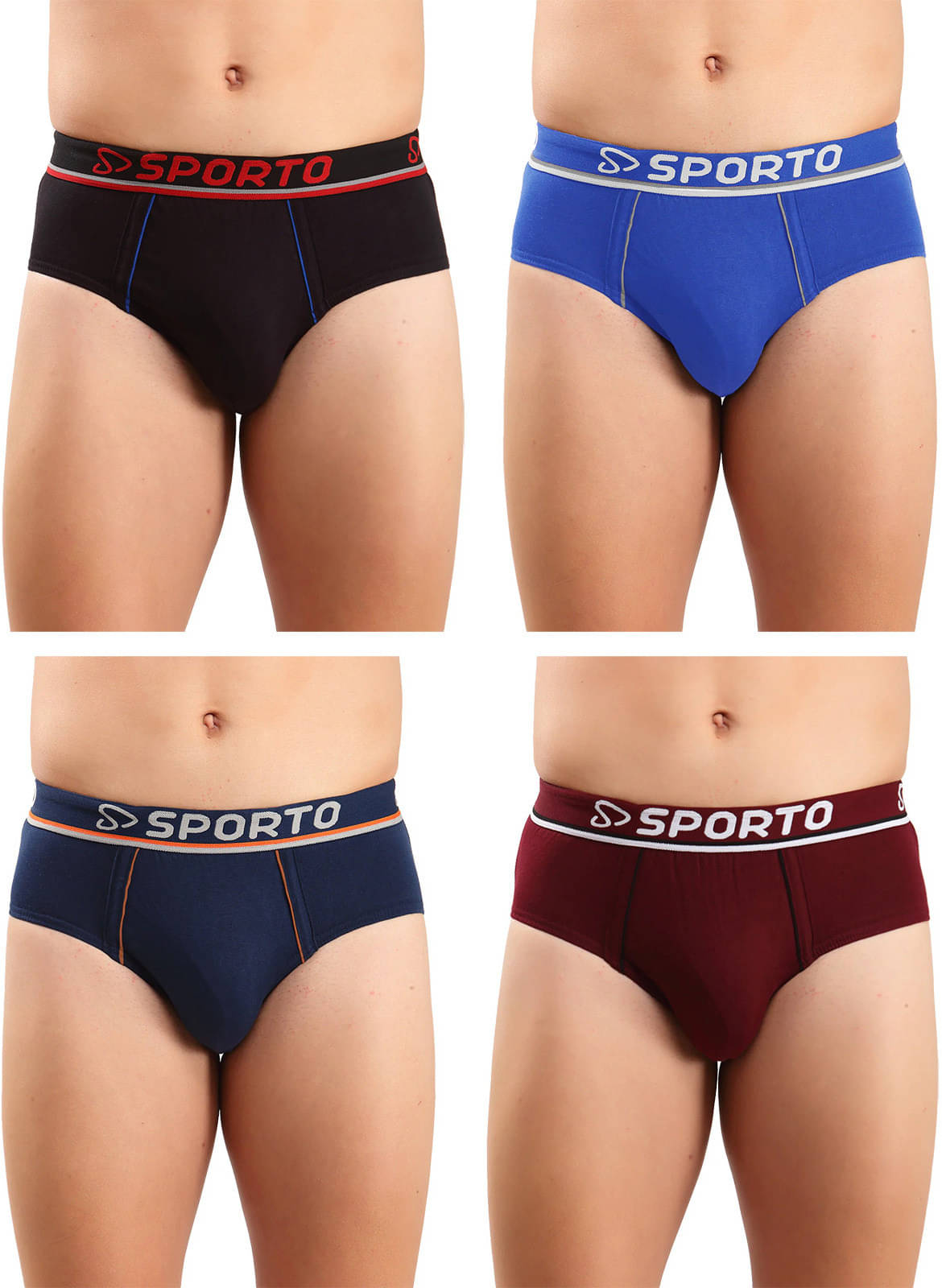     			Amul comfy Pack of 4 Cotton Briefs For Men's ( Multicolor )