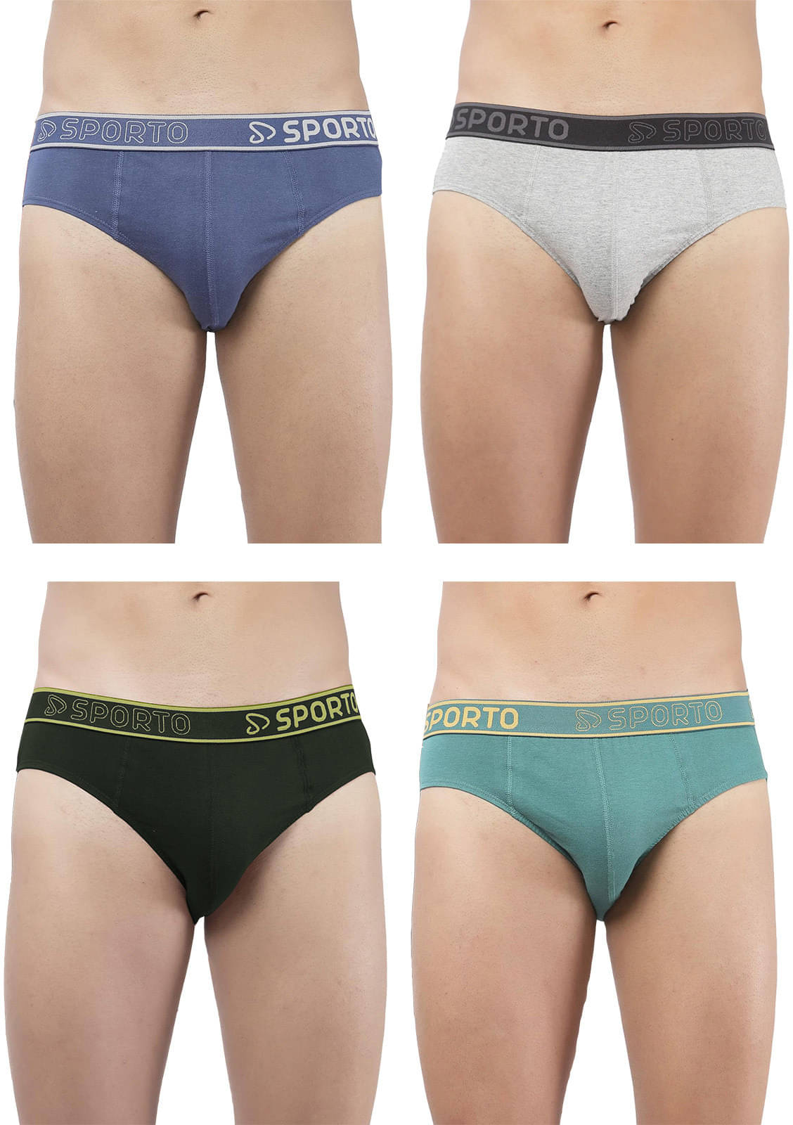     			Amul comfy Pack of 4 Cotton Briefs For Men's ( Multicolor )