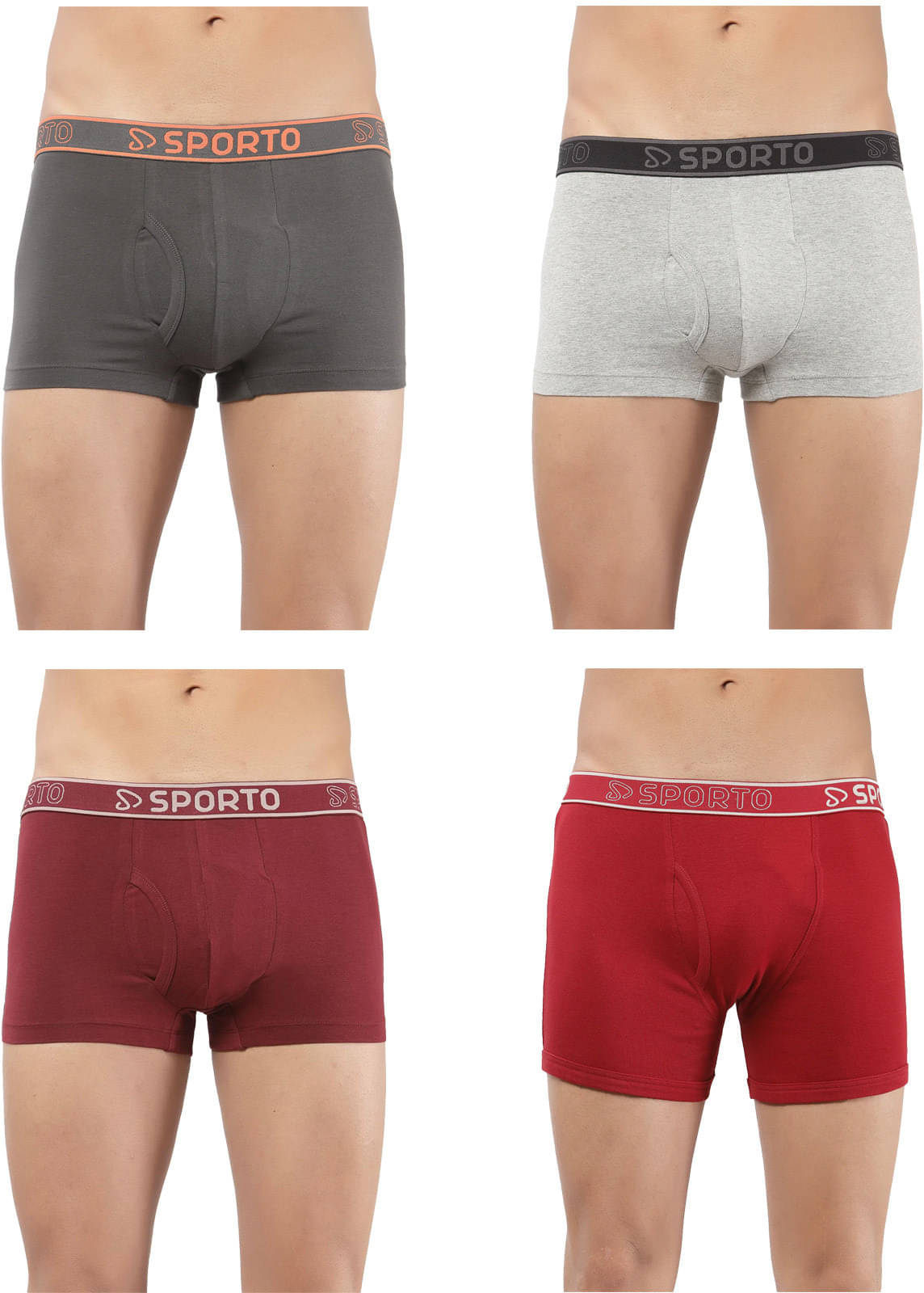     			Amul comfy Pack of 4 Cotton Trunks For Men's ( Multicolor )