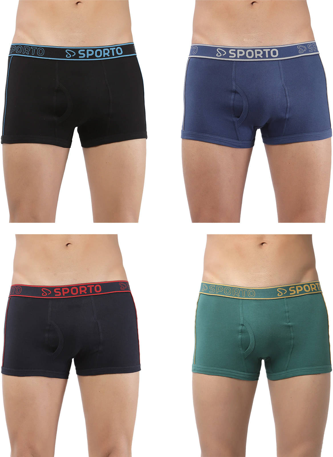 Amul comfy Pack of 4 Cotton Trunks For Men's ( Multicolor )     			Amul comfy Pack of 4 Cotton Trunks For Men's ( Multicolor )