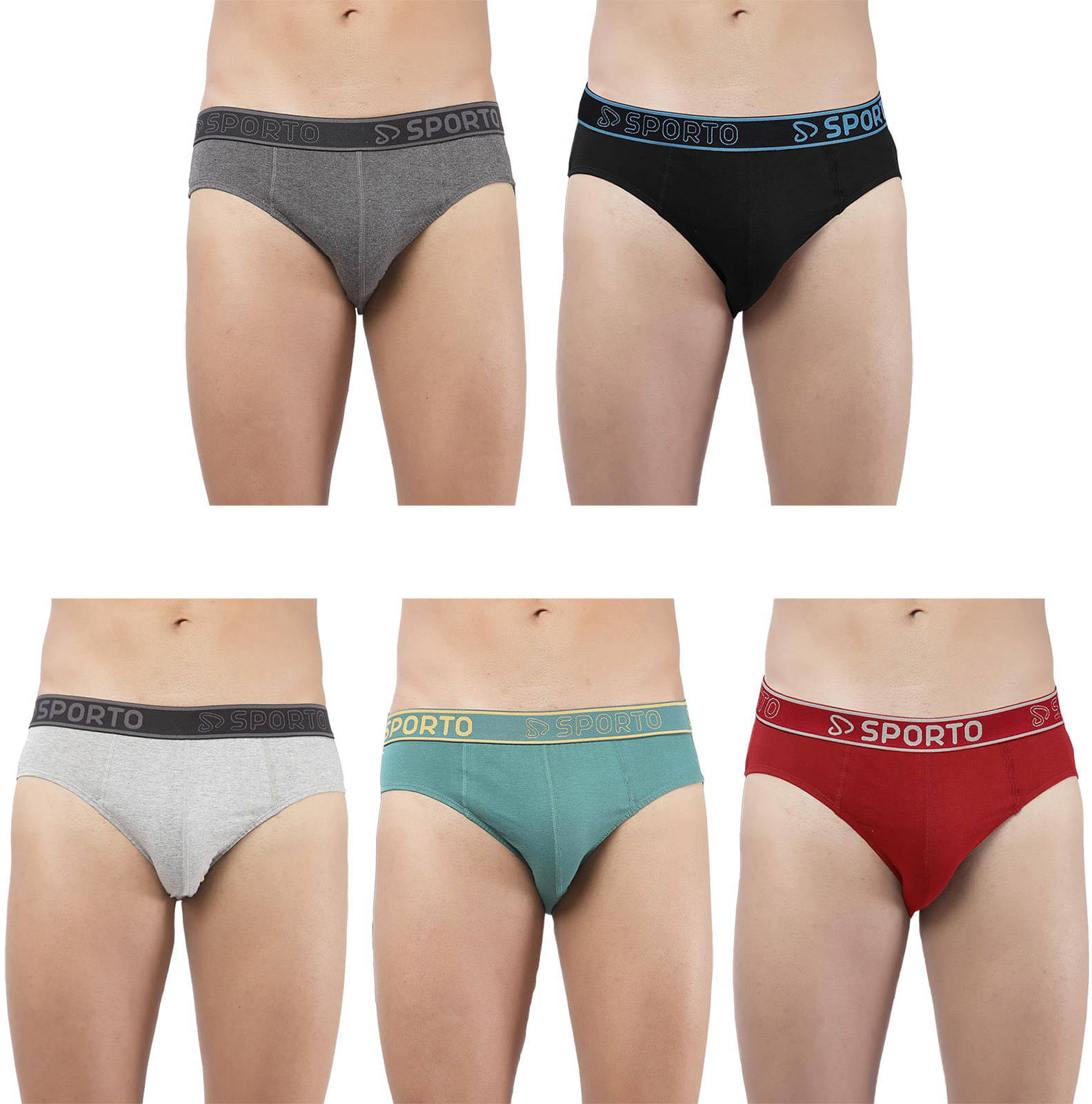     			Amul comfy Pack of 5 Cotton Briefs For Men's ( Multicolor )