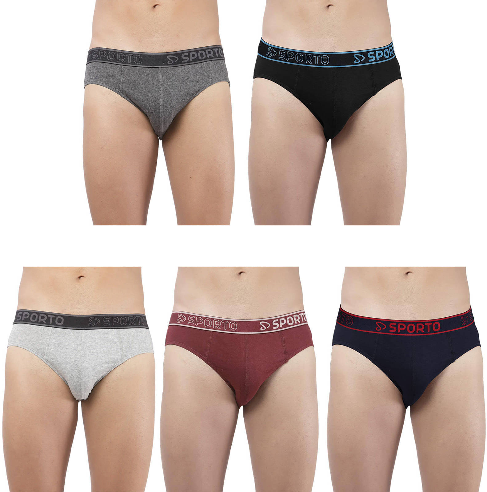 Amul comfy Pack of 5 Cotton Briefs For Men's ( Multicolor )     			Amul comfy Pack of 5 Cotton Briefs For Men's ( Multicolor )