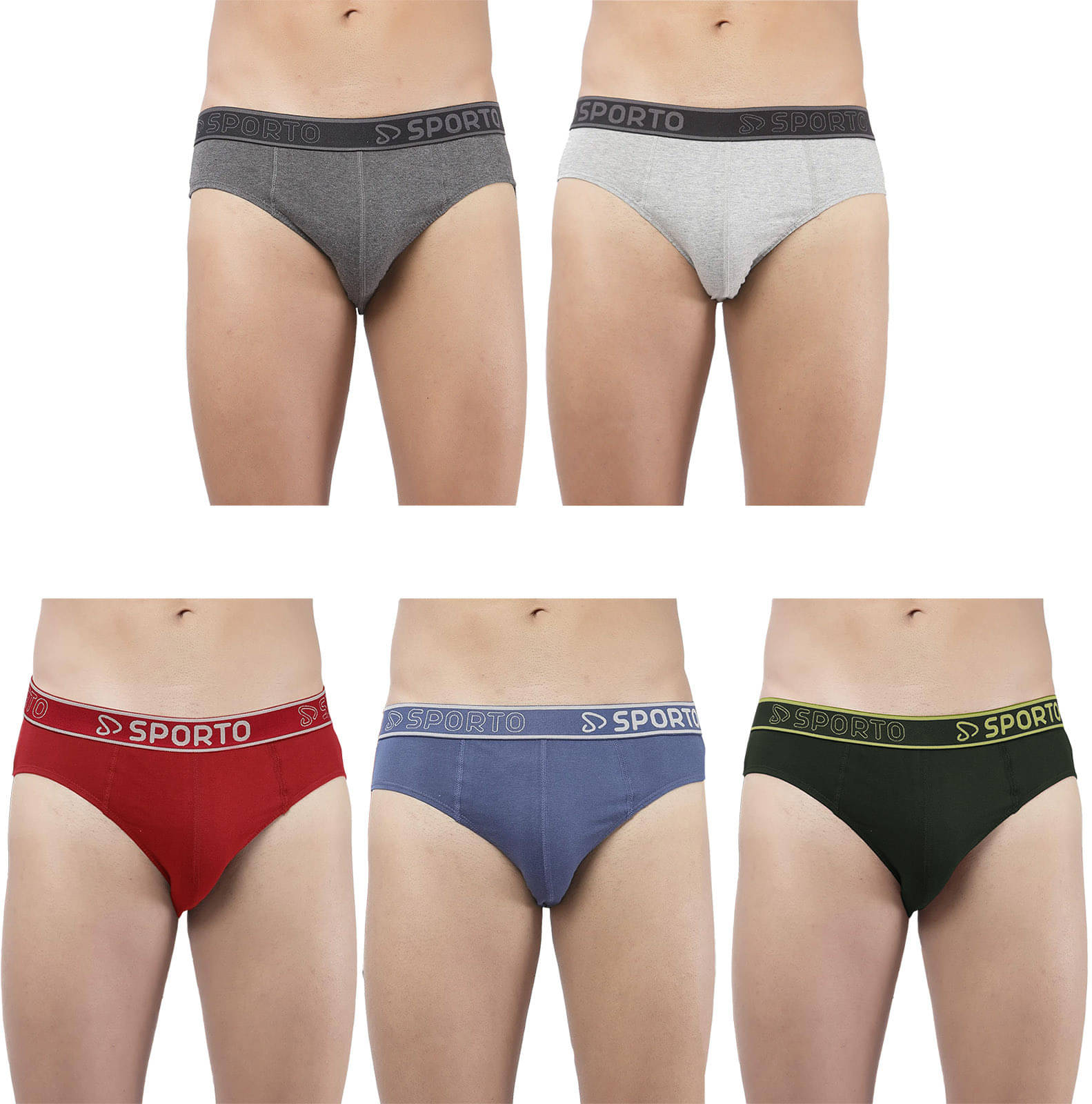 Amul comfy Pack of 5 Cotton Briefs For Men's ( Multicolor )     			Amul comfy Pack of 5 Cotton Briefs For Men's ( Multicolor )
