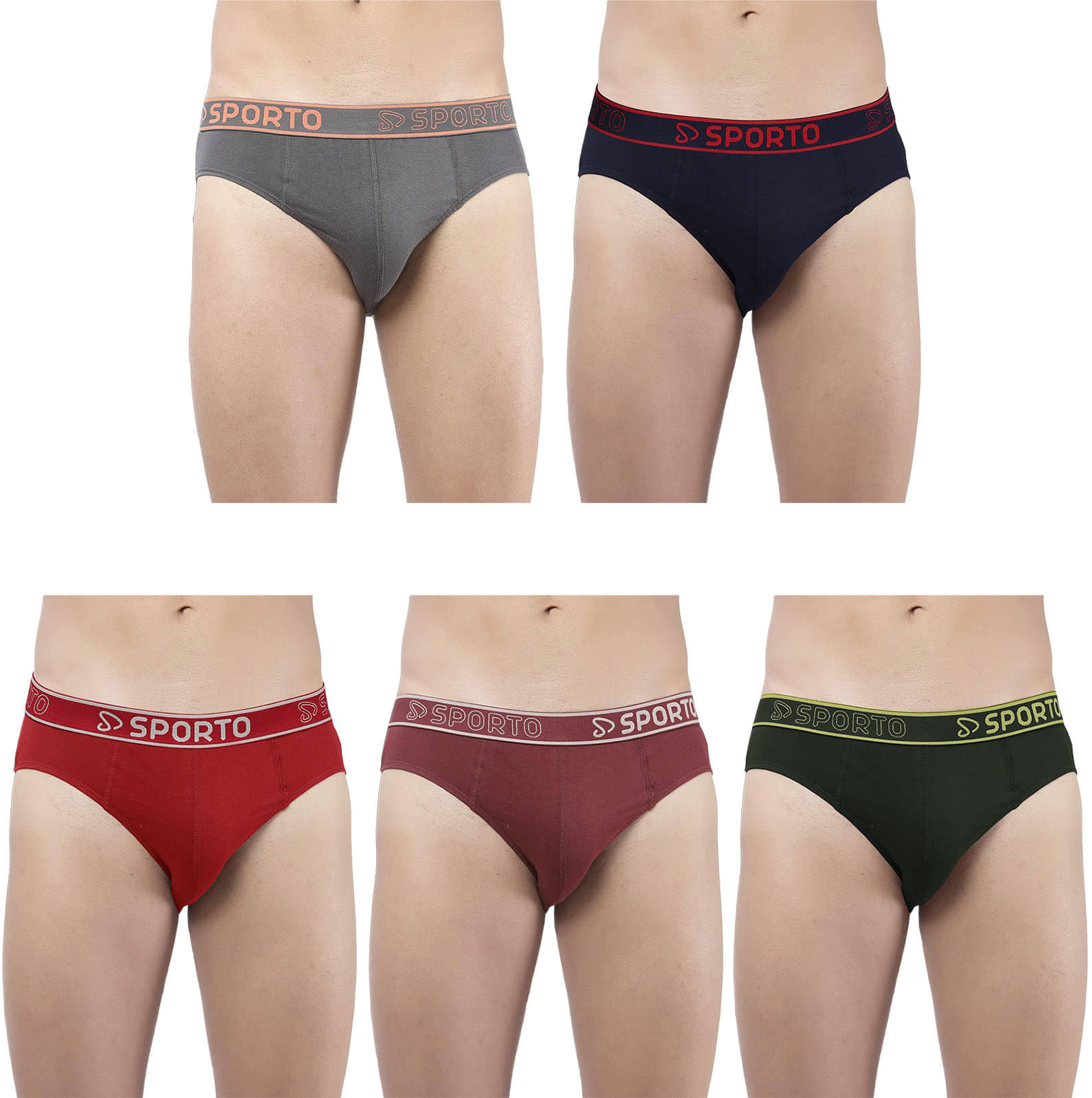 Amul comfy Pack of 5 Cotton Briefs For Men's ( Multicolor )     			Amul comfy Pack of 5 Cotton Briefs For Men's ( Multicolor )