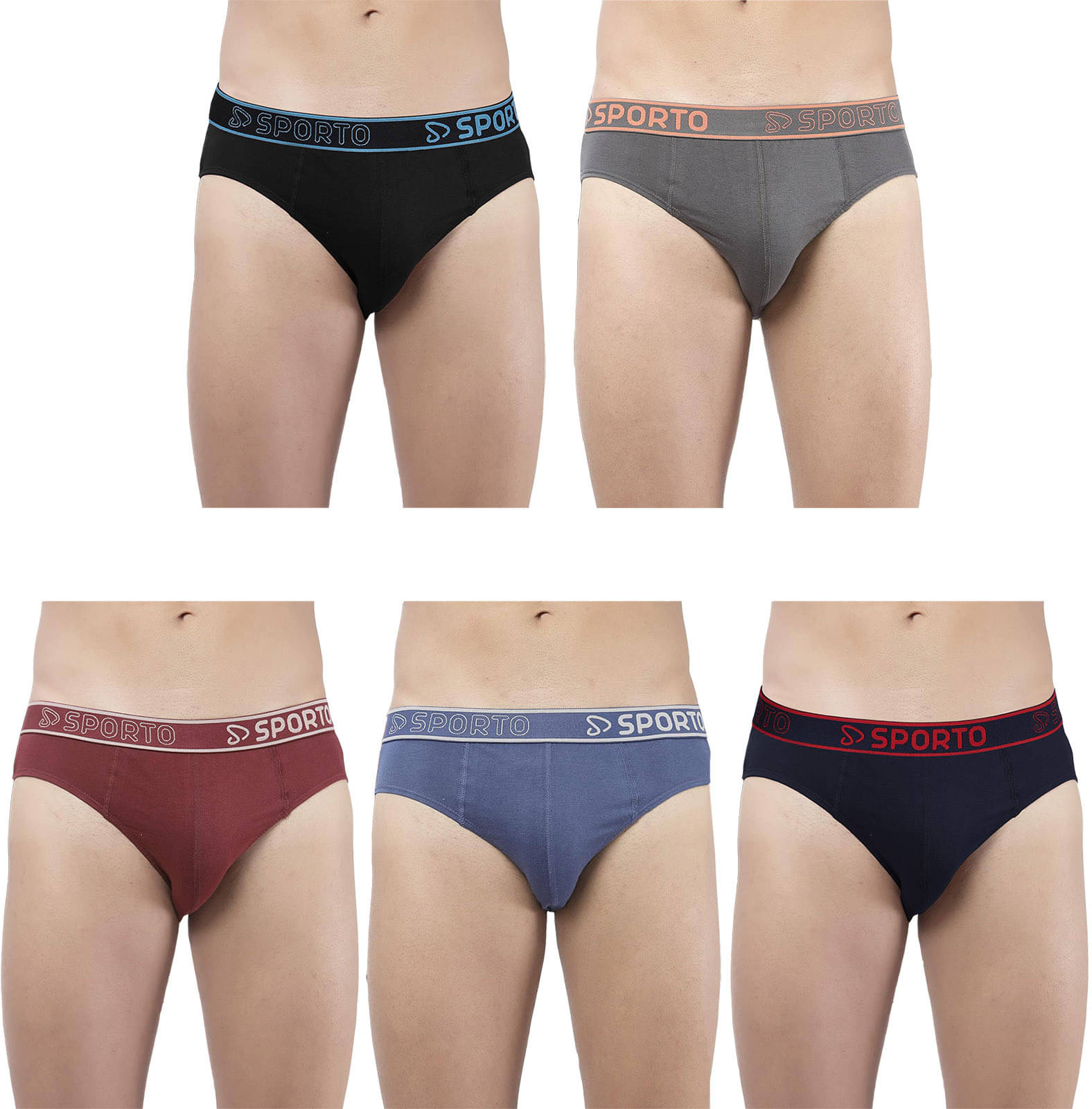     			Amul comfy Pack of 5 Cotton Briefs For Men's ( Multicolor )