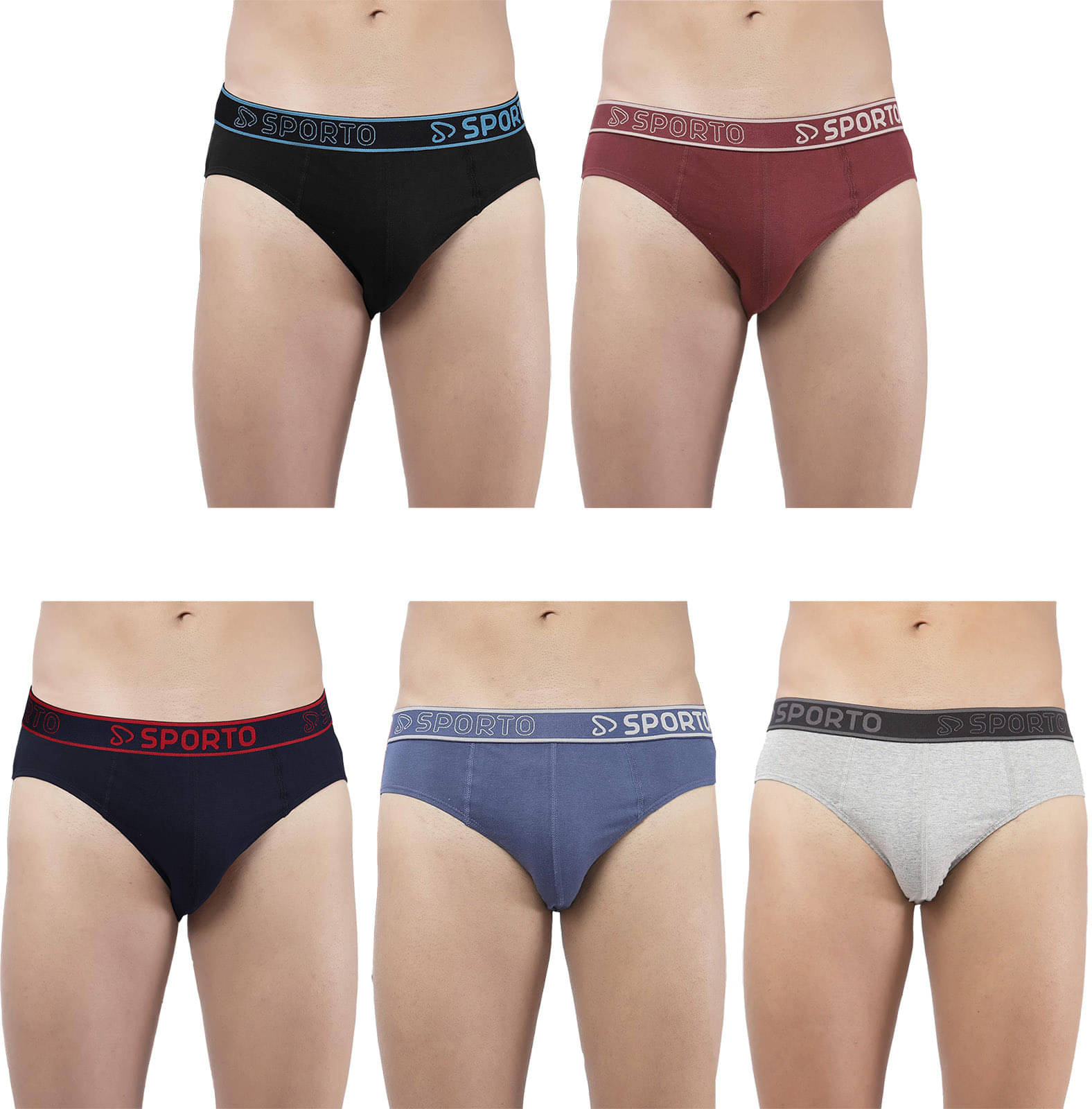 Amul comfy Pack of 5 Cotton Briefs For Men's ( Multicolor ) Amul comfy Pack of 5 Cotton Briefs For Men's ( Multicolor )