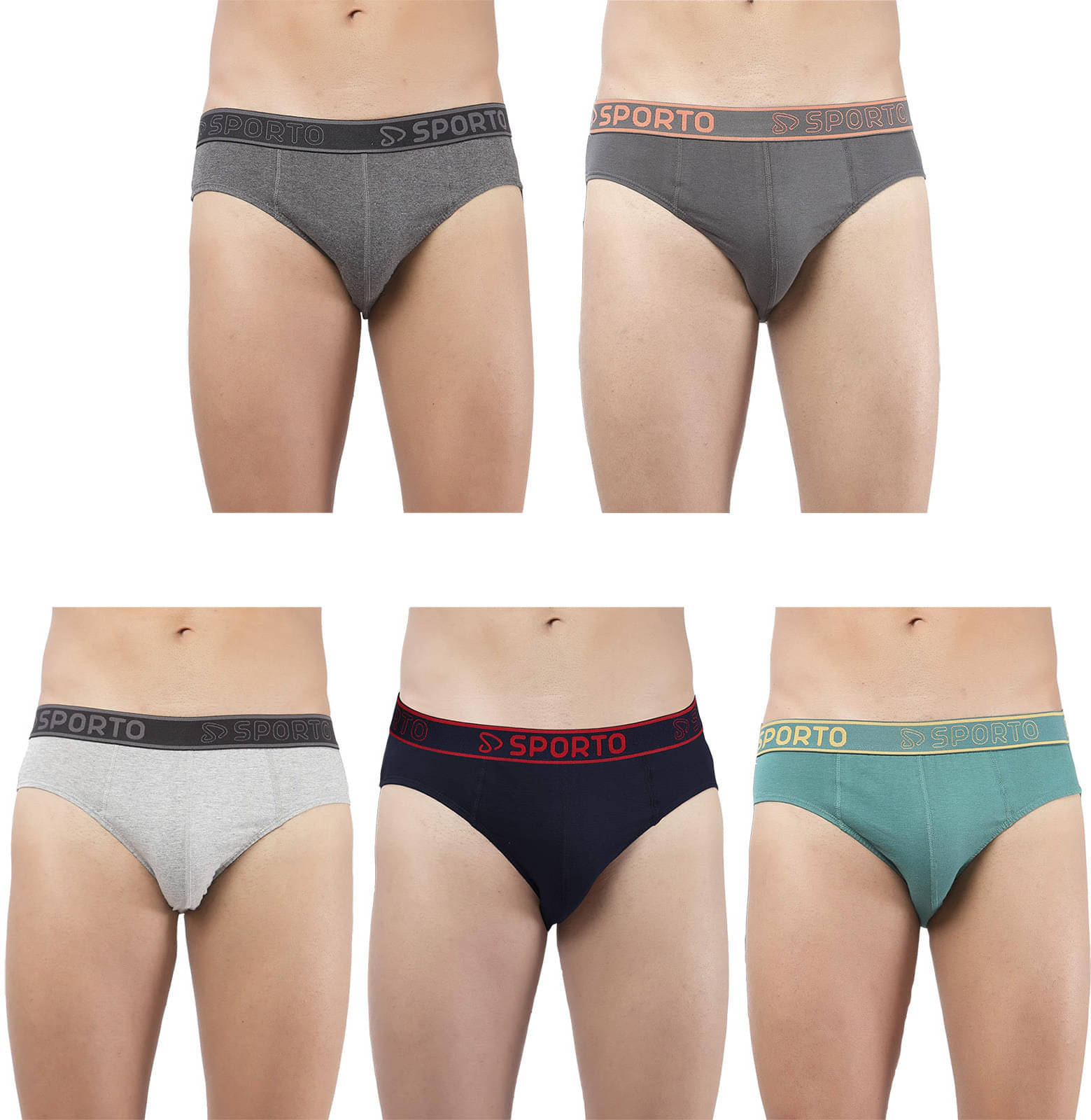 Amul comfy Pack of 5 Cotton Briefs For Men's ( Multicolor ) Amul comfy Pack of 5 Cotton Briefs For Men's ( Multicolor )