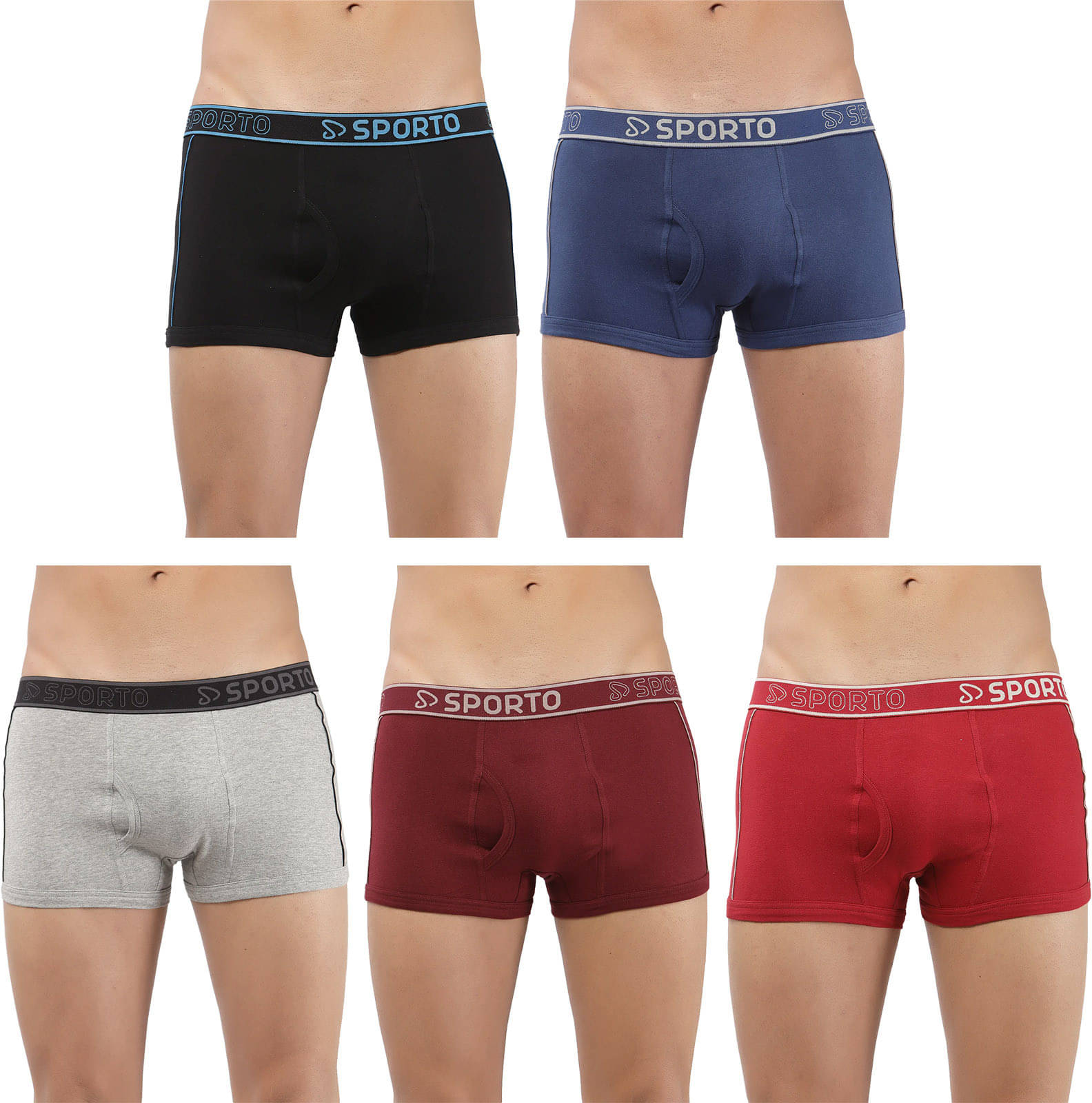 Amul comfy Pack of 5 Cotton Trunks For Men's ( Multicolor )     			Amul comfy Pack of 5 Cotton Trunks For Men's ( Multicolor )