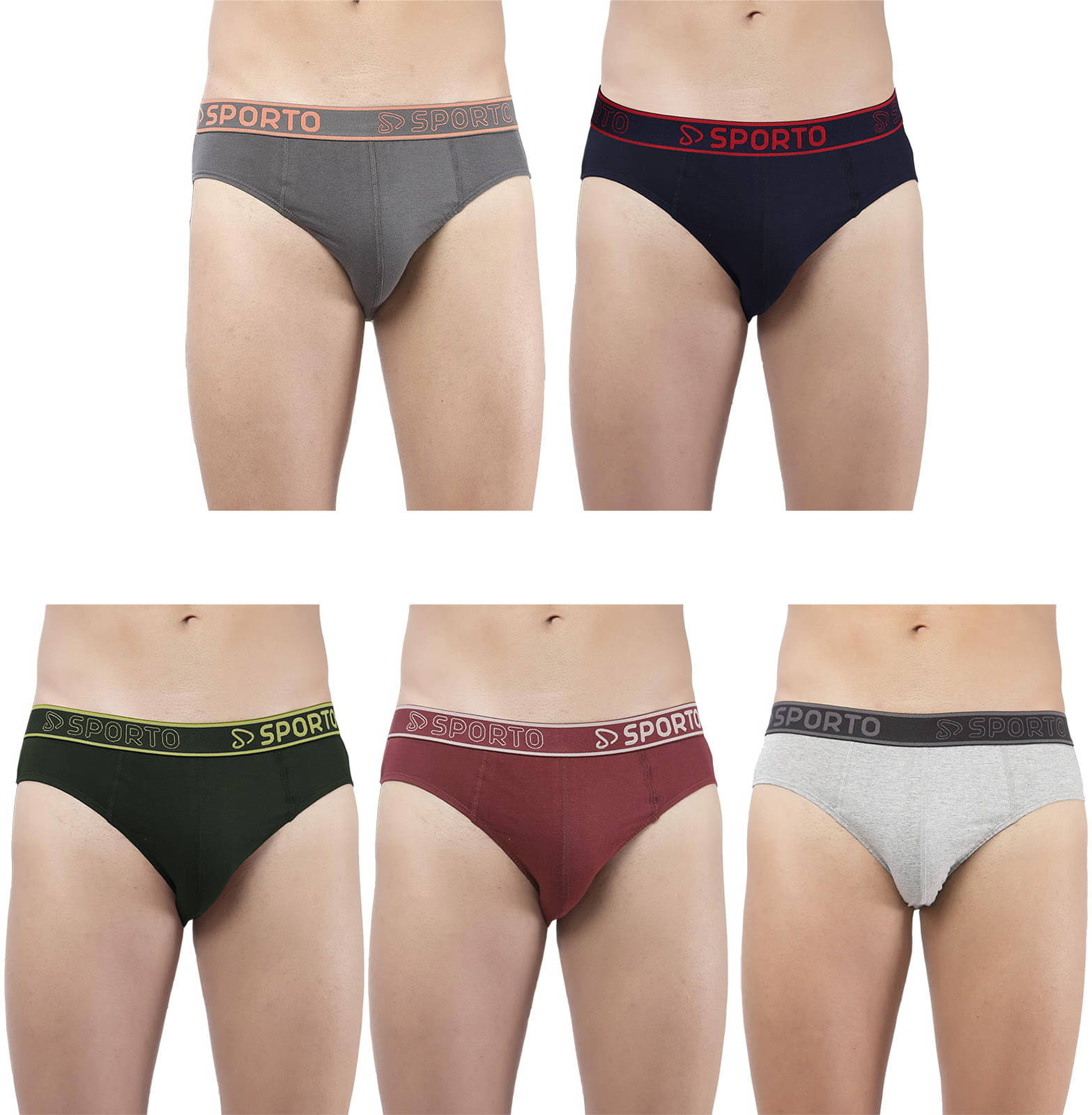Amul comfy Pack of 5 Cotton Briefs For Men's ( Multicolor ) Amul comfy Pack of 5 Cotton Briefs For Men's ( Multicolor )
