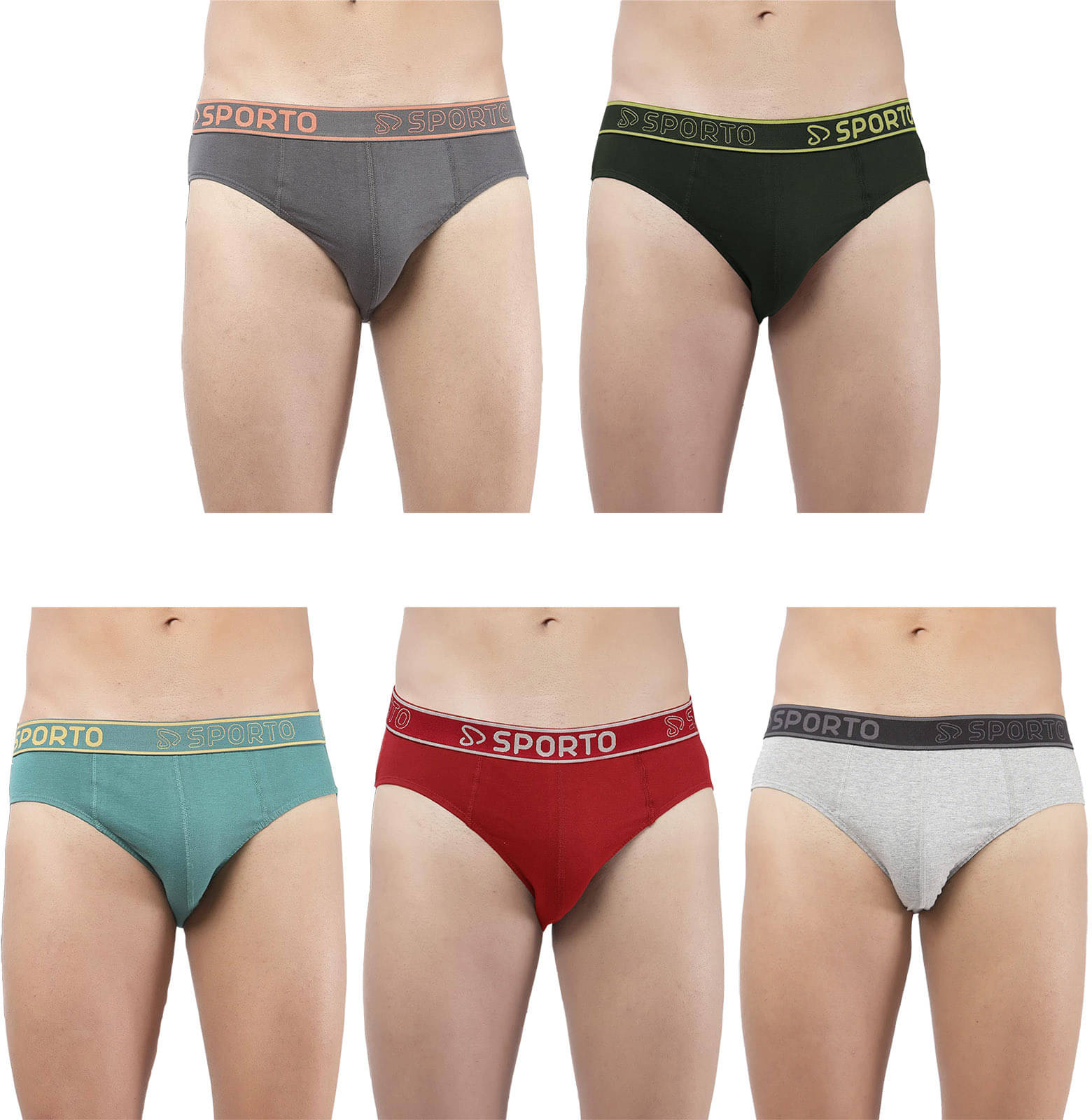     			Amul comfy Pack of 5 Cotton Briefs For Men's ( Multicolor )