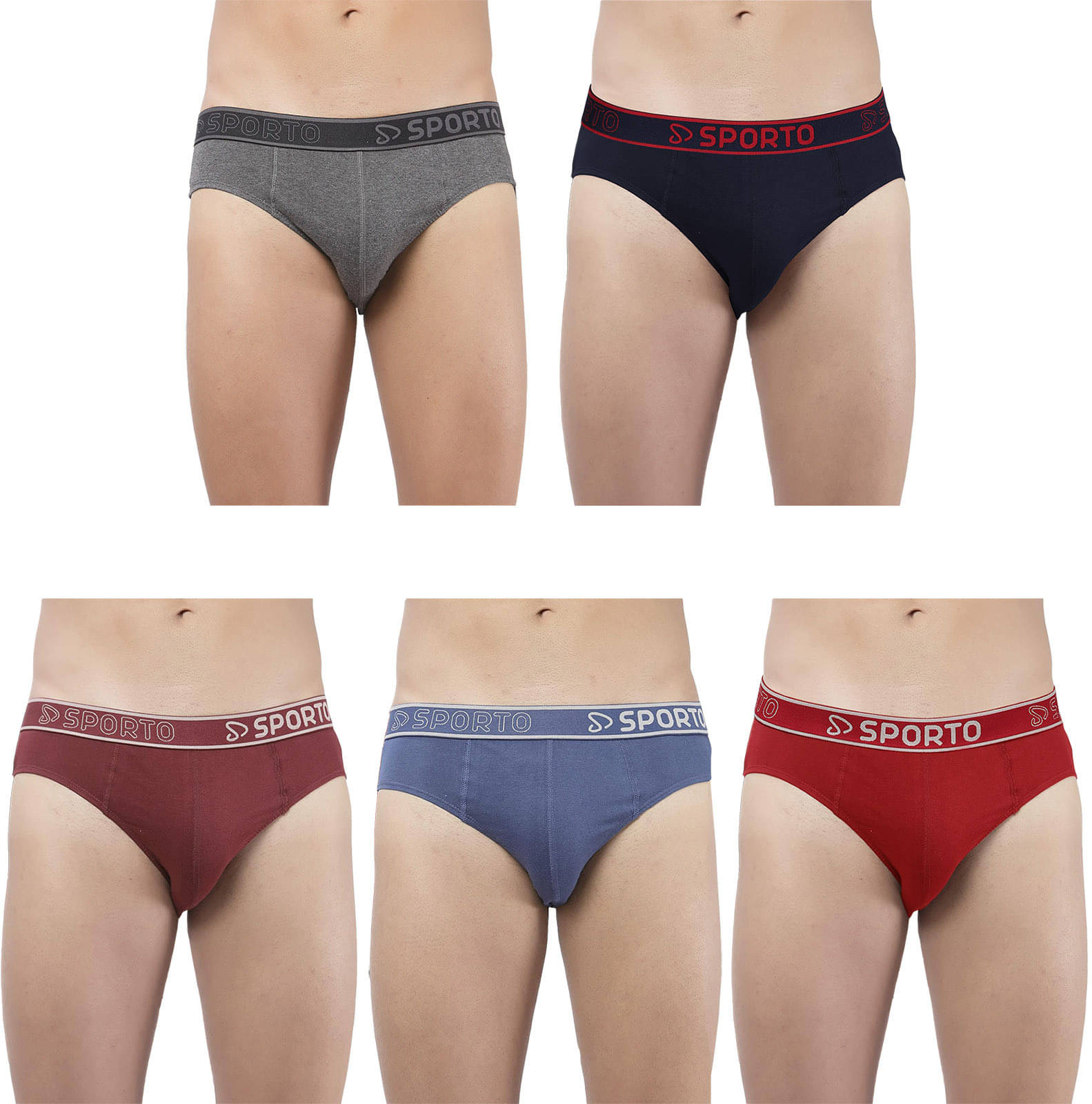     			Amul comfy Pack of 5 Cotton Briefs For Men's ( Multicolor )