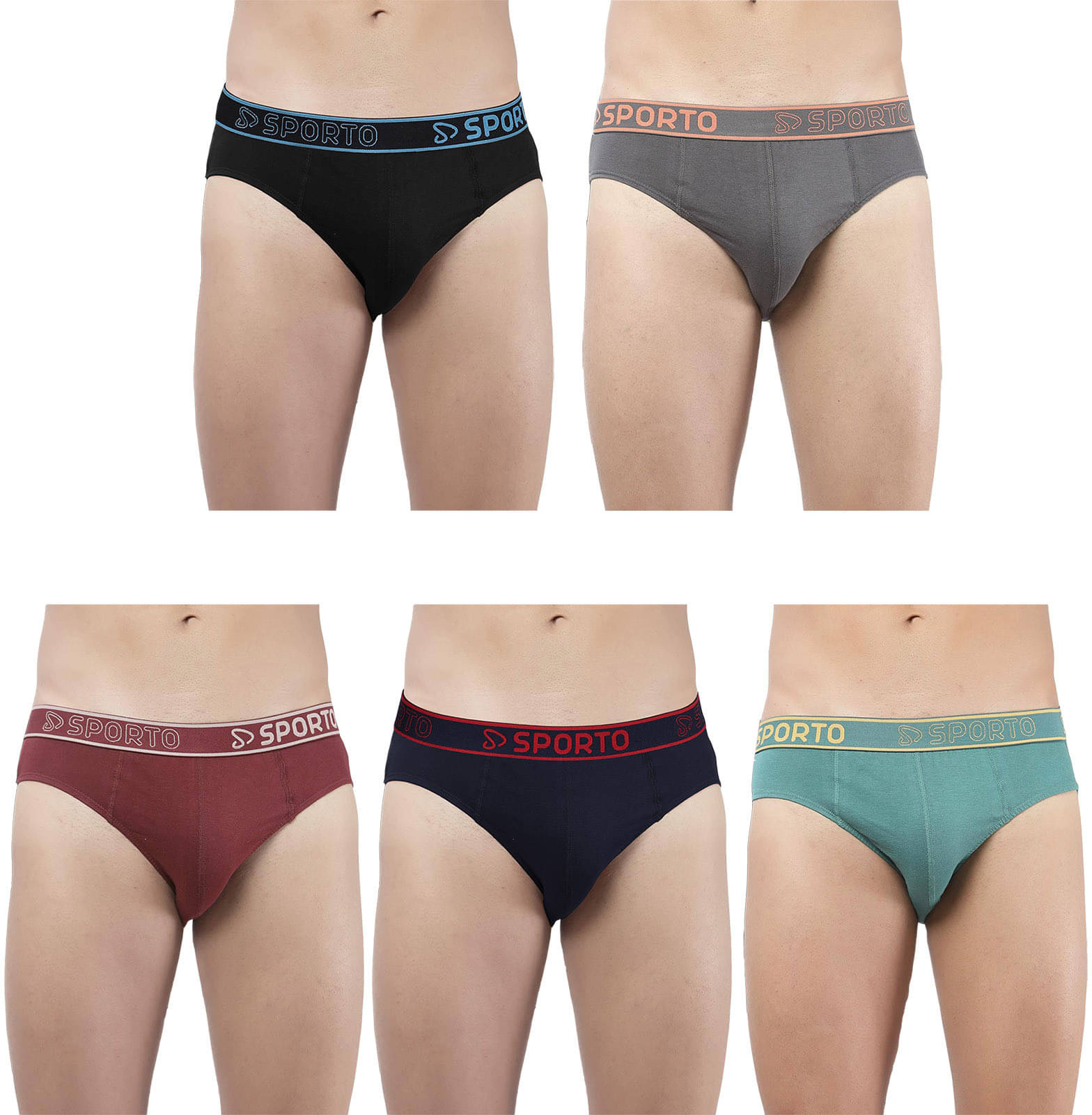 Amul comfy Pack of 5 Cotton Briefs For Men's ( Multicolor ) Amul comfy Pack of 5 Cotton Briefs For Men's ( Multicolor )