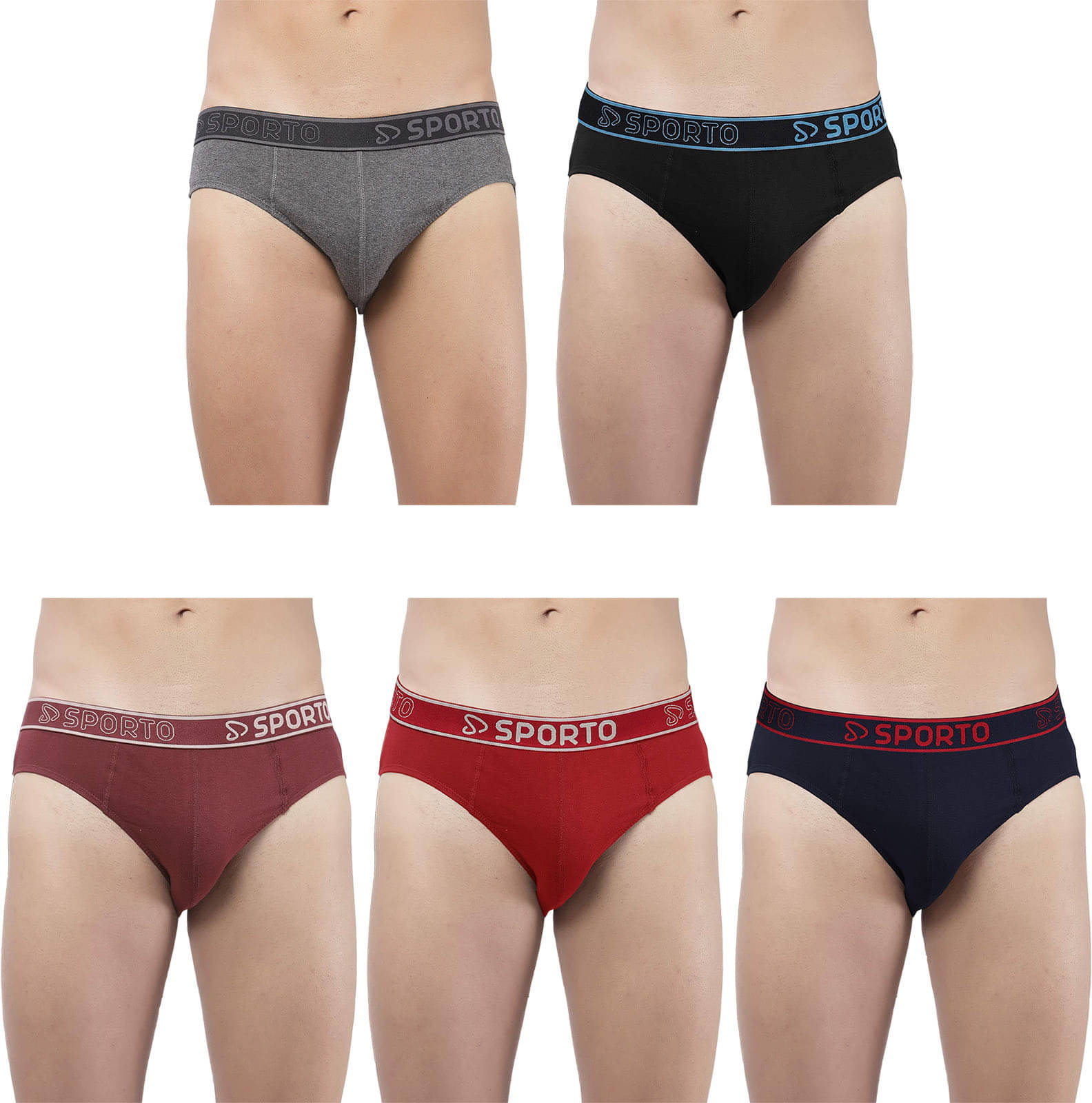 Amul comfy Pack of 5 Cotton Briefs For Men's ( Multicolor )     			Amul comfy Pack of 5 Cotton Briefs For Men's ( Multicolor )