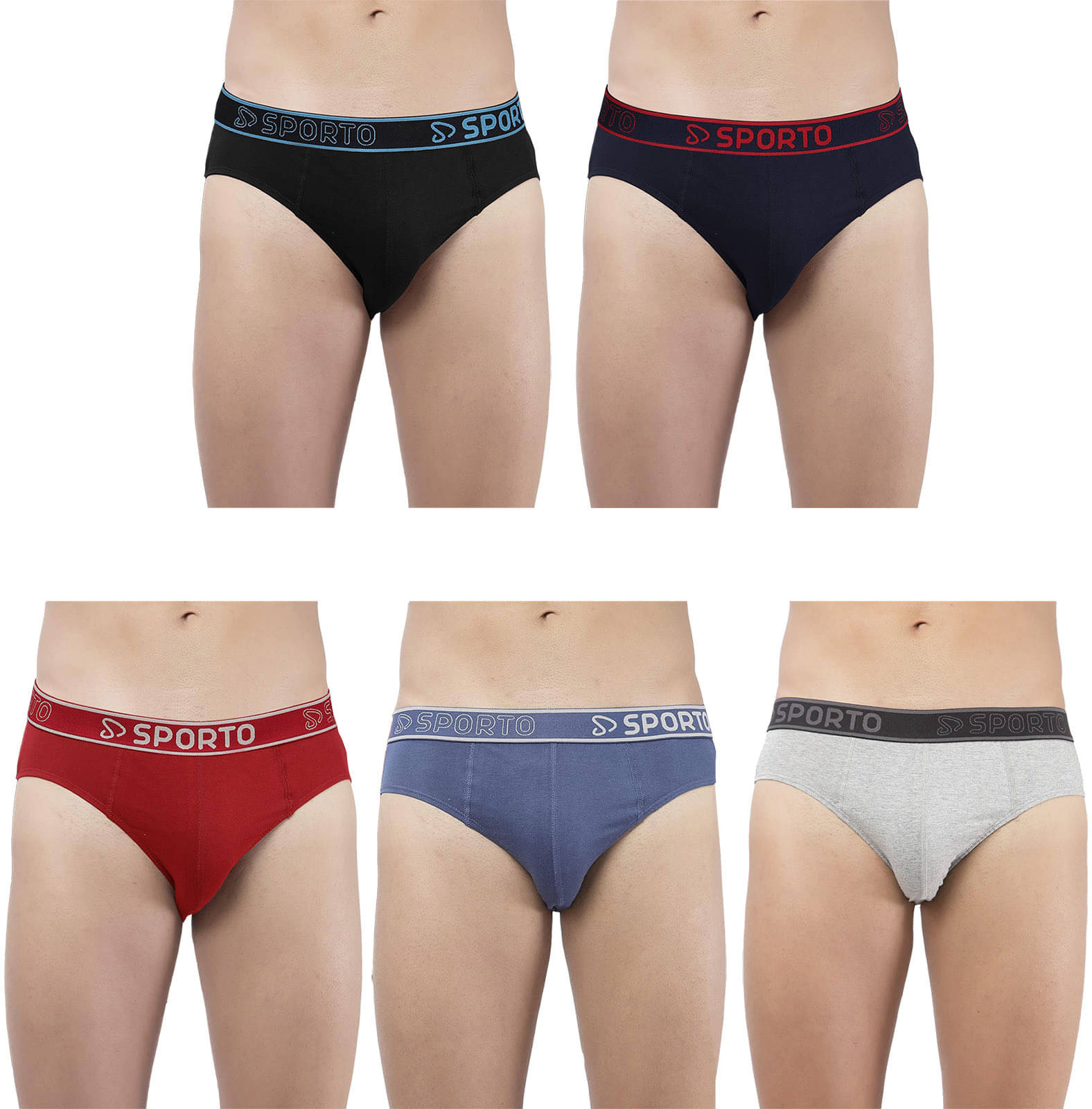 Amul comfy Pack of 5 Cotton Briefs For Men's ( Multicolor ) Amul comfy Pack of 5 Cotton Briefs For Men's ( Multicolor )