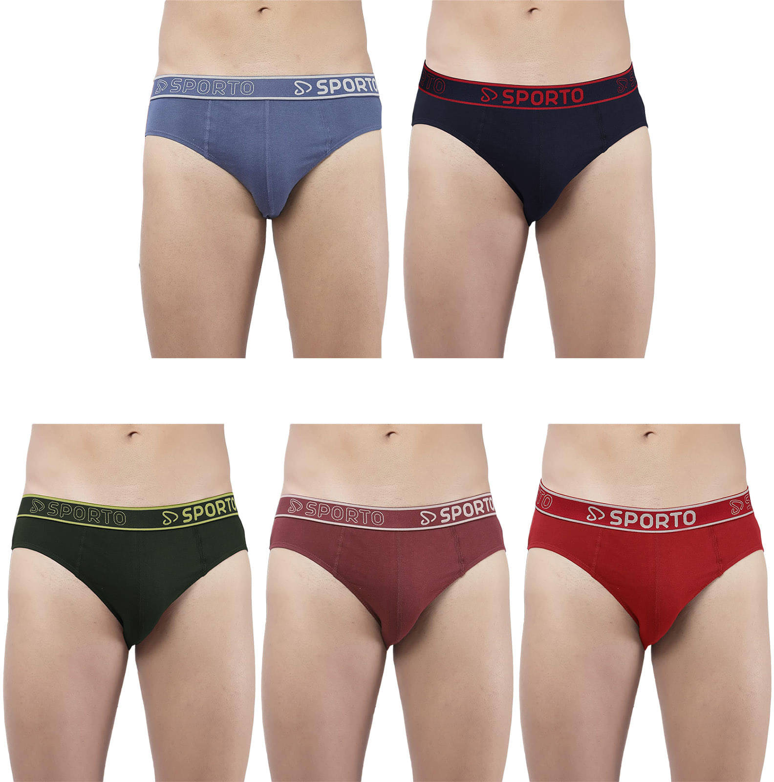 Amul comfy Pack of 5 Cotton Briefs For Men's ( Multicolor )     			Amul comfy Pack of 5 Cotton Briefs For Men's ( Multicolor )