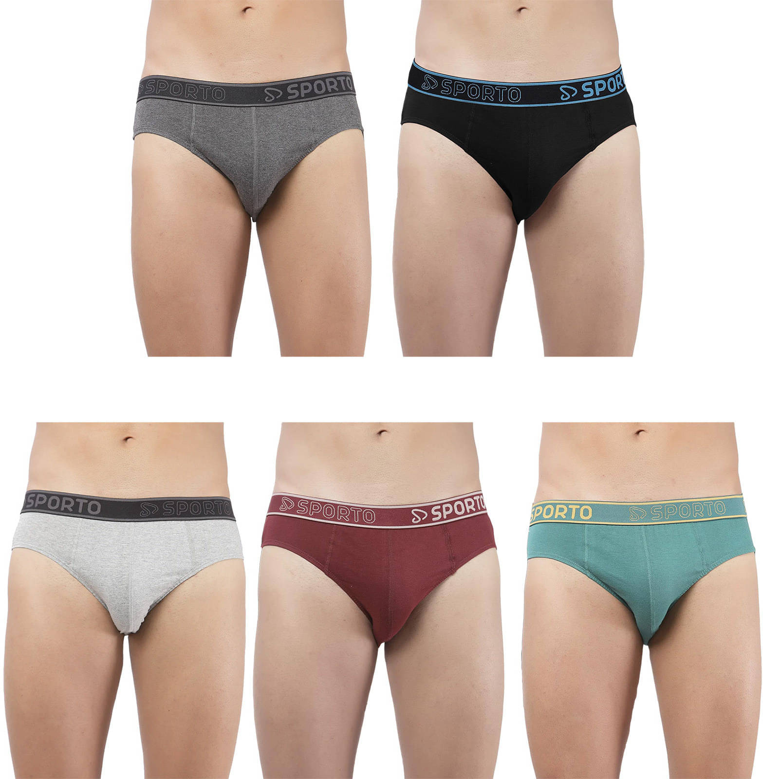 Amul comfy Pack of 5 Cotton Briefs For Men's ( Multicolor )     			Amul comfy Pack of 5 Cotton Briefs For Men's ( Multicolor )