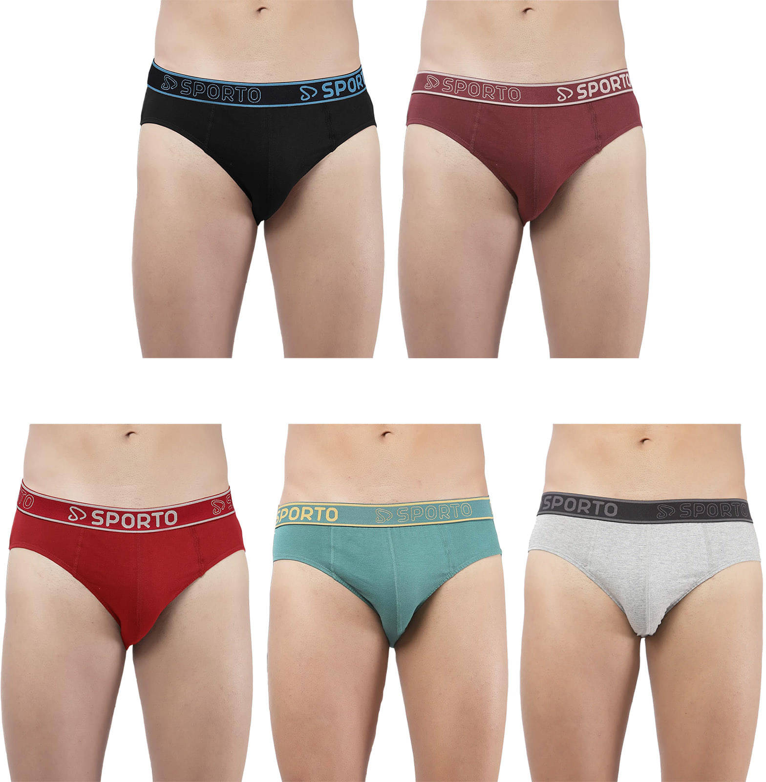     			Amul comfy Pack of 5 Cotton Briefs For Men's ( Multicolor )