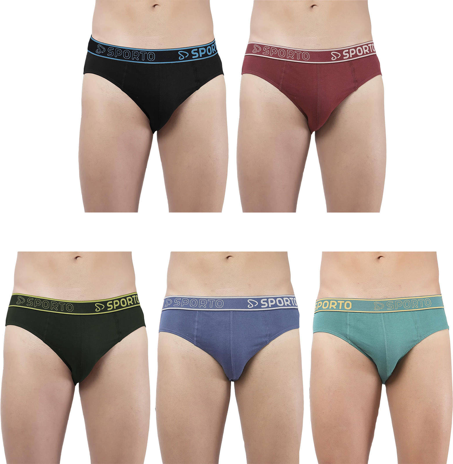 Amul comfy Pack of 5 Cotton Briefs For Men's ( Multicolor )     			Amul comfy Pack of 5 Cotton Briefs For Men's ( Multicolor )