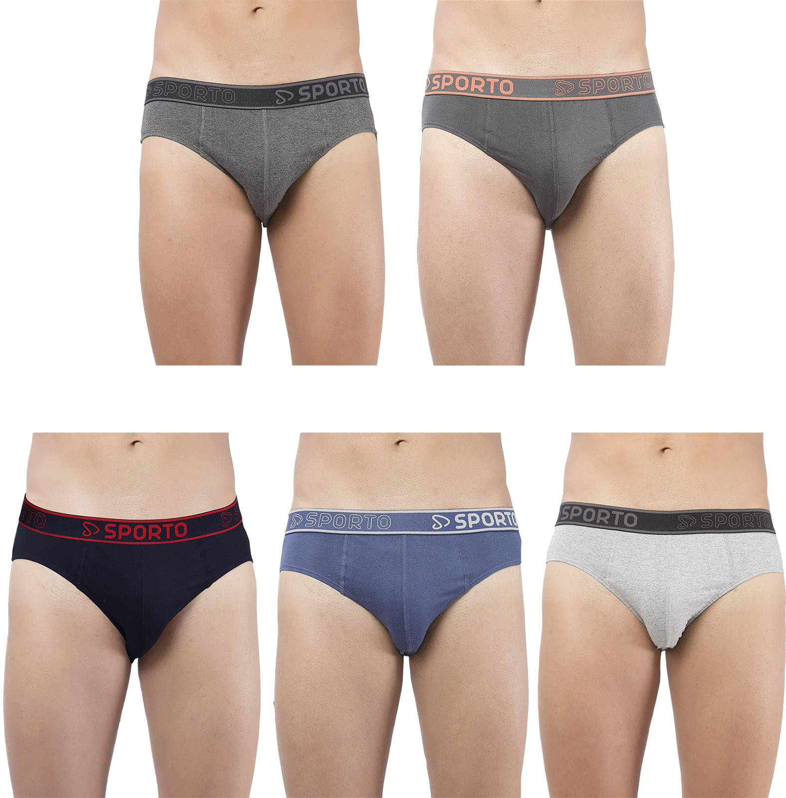     			Amul comfy Pack of 5 Cotton Briefs For Men's ( Multicolor )