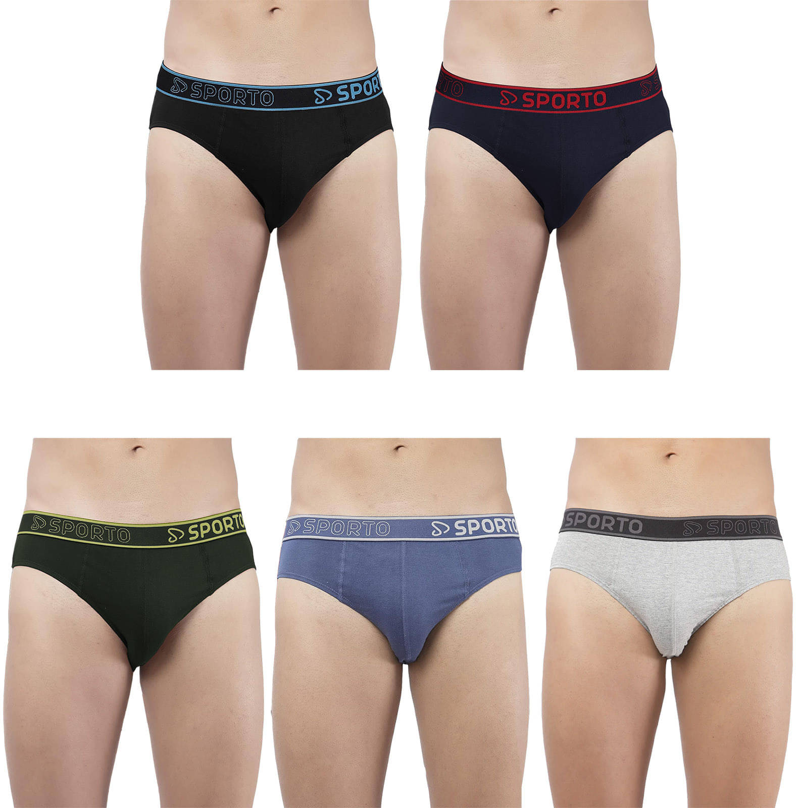 Amul comfy Pack of 5 Cotton Briefs For Men's ( Multicolor ) Amul comfy Pack of 5 Cotton Briefs For Men's ( Multicolor )