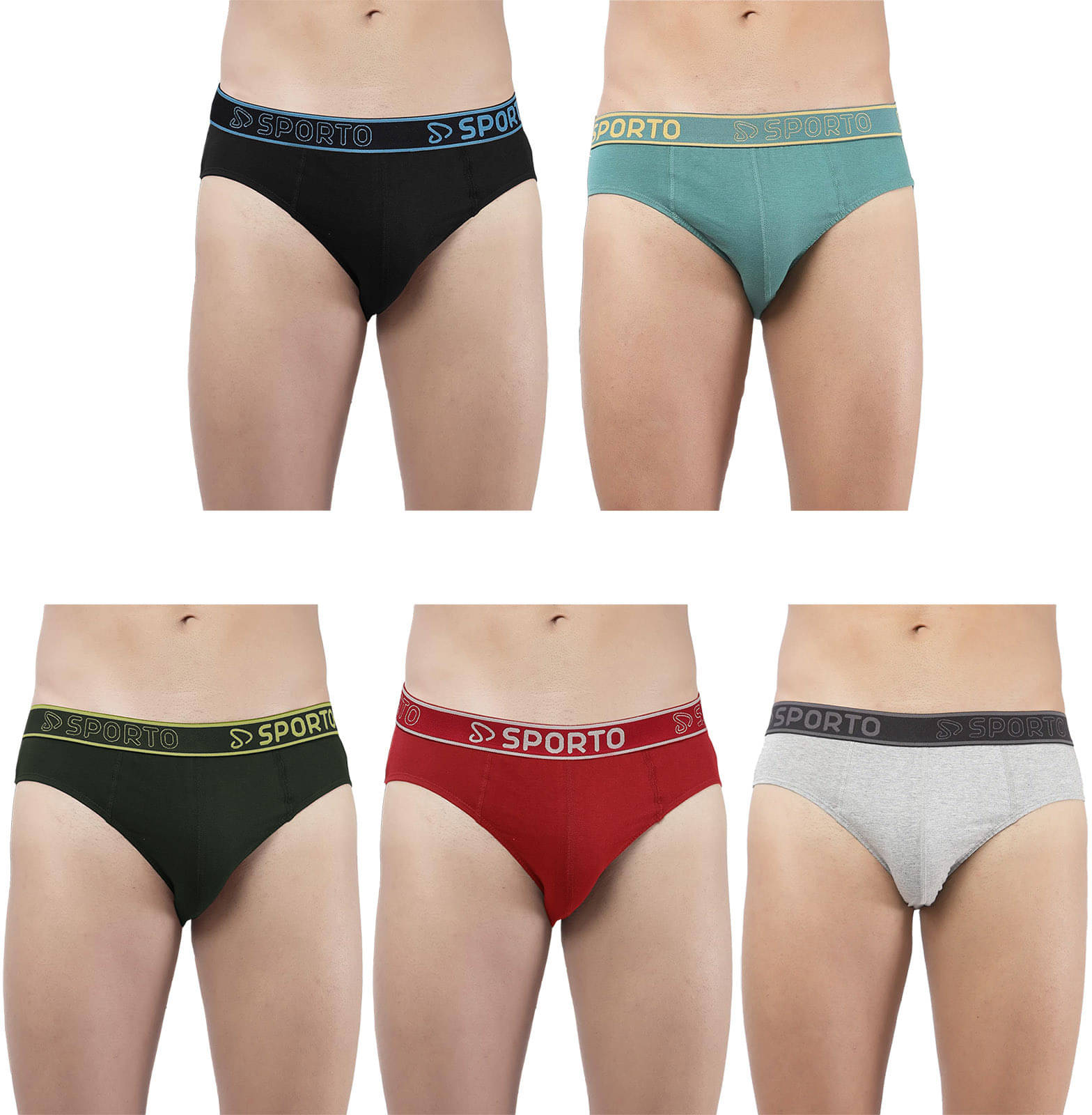 Amul comfy Pack of 5 Cotton Briefs For Men's ( Multicolor )     			Amul comfy Pack of 5 Cotton Briefs For Men's ( Multicolor )