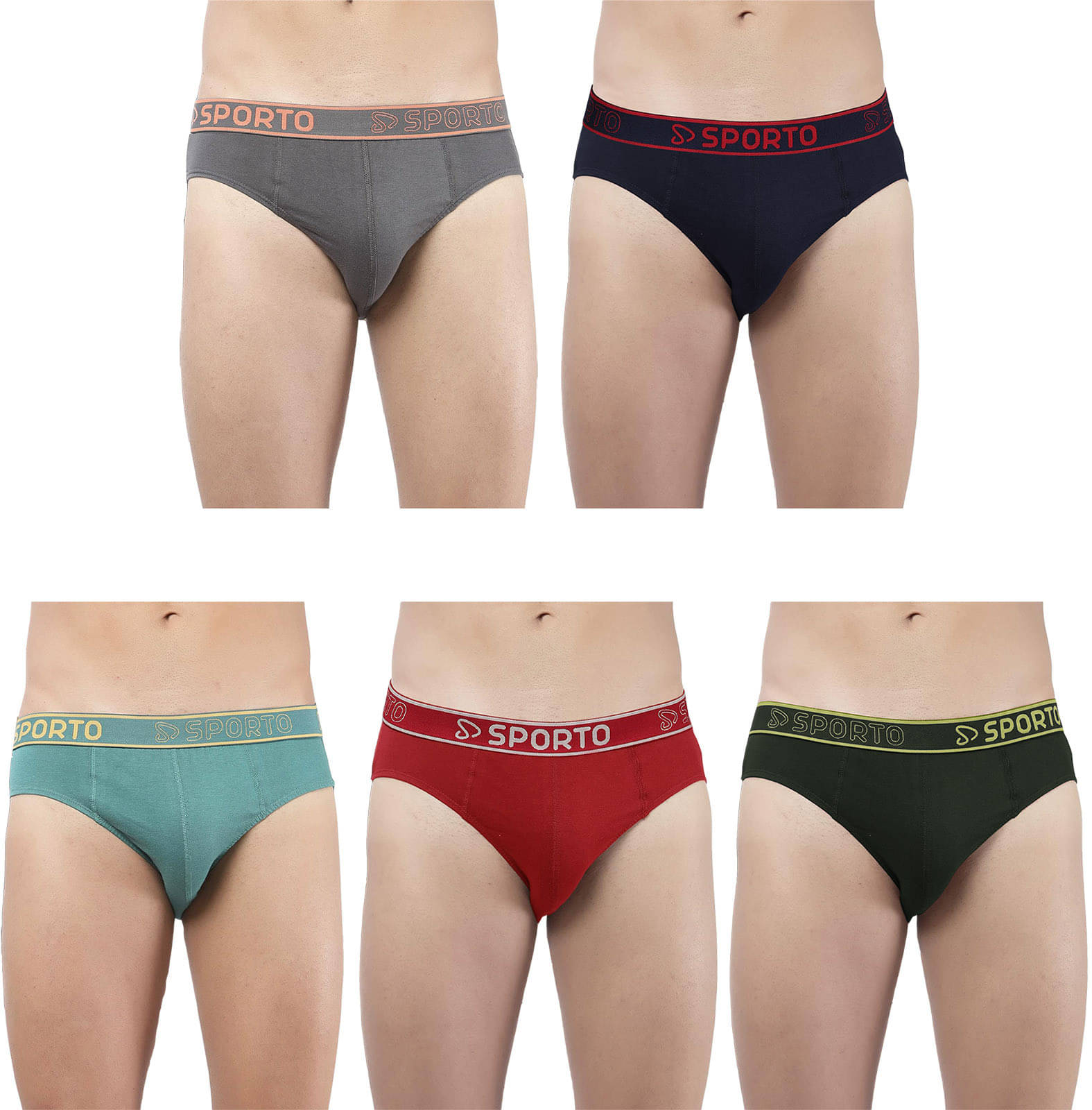 Amul comfy Pack of 5 Cotton Briefs For Men's ( Multicolor ) Amul comfy Pack of 5 Cotton Briefs For Men's ( Multicolor )