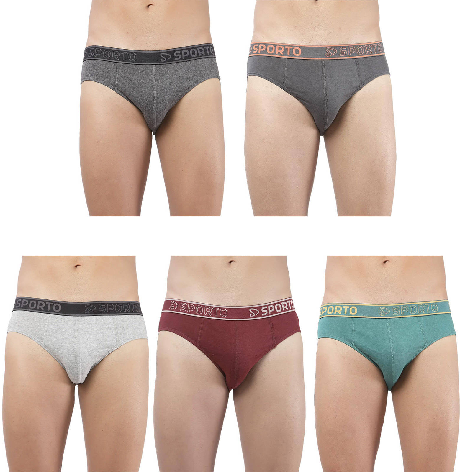 Amul comfy Pack of 5 Cotton Briefs For Men's ( Multicolor ) Amul comfy Pack of 5 Cotton Briefs For Men's ( Multicolor )