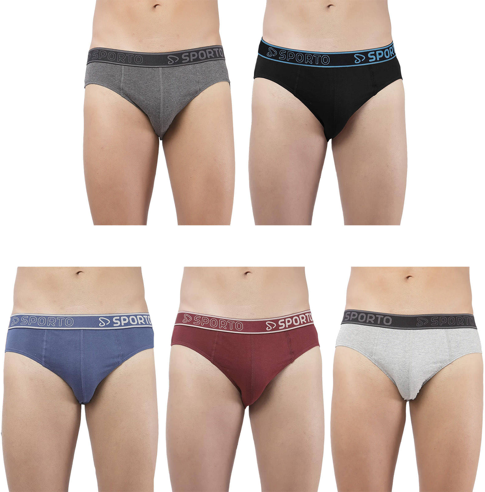     			Amul comfy Pack of 5 Cotton Briefs For Men's ( Multicolor )