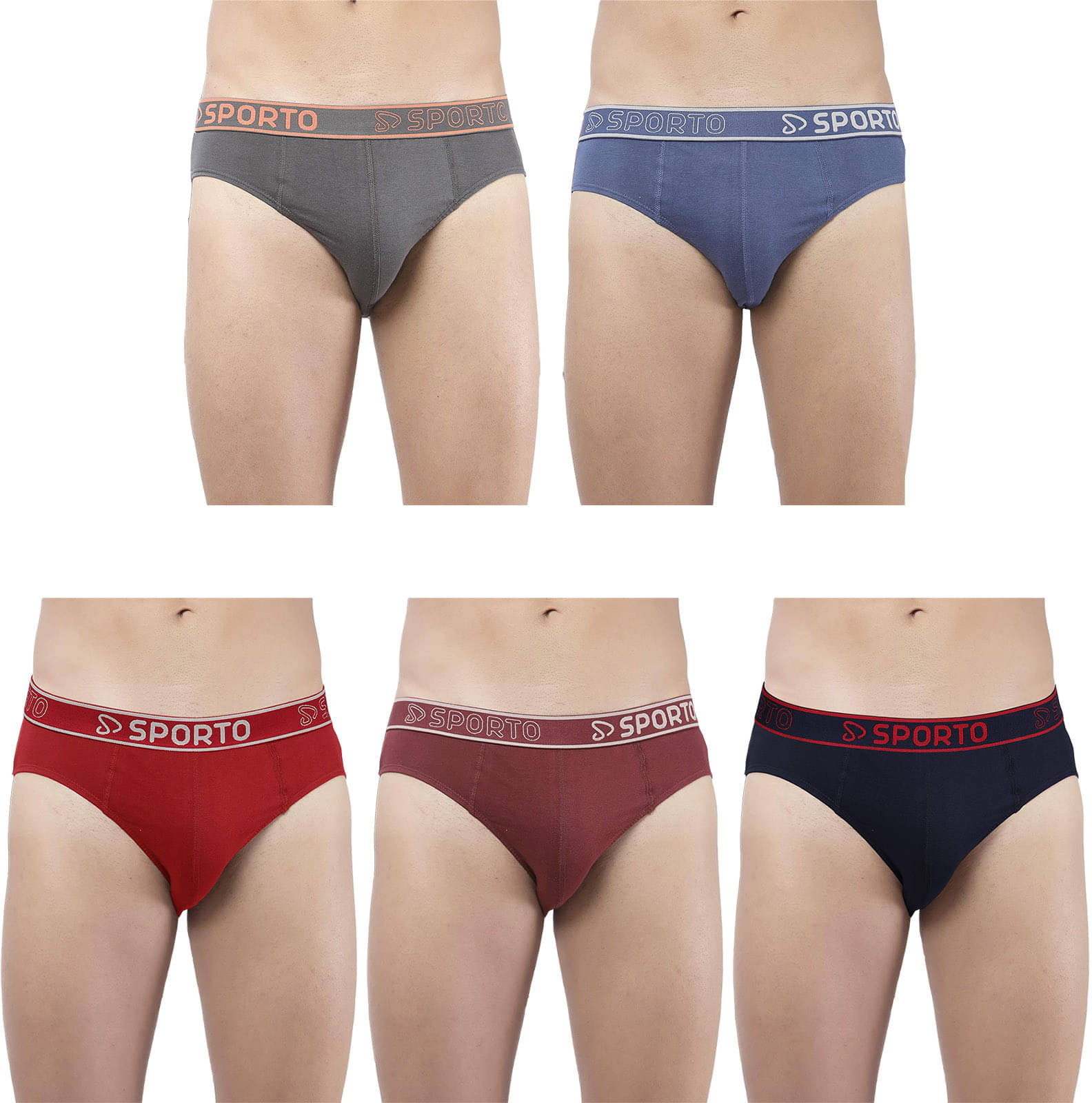 Amul comfy Pack of 5 Cotton Briefs For Men's ( Multicolor ) Amul comfy Pack of 5 Cotton Briefs For Men's ( Multicolor )