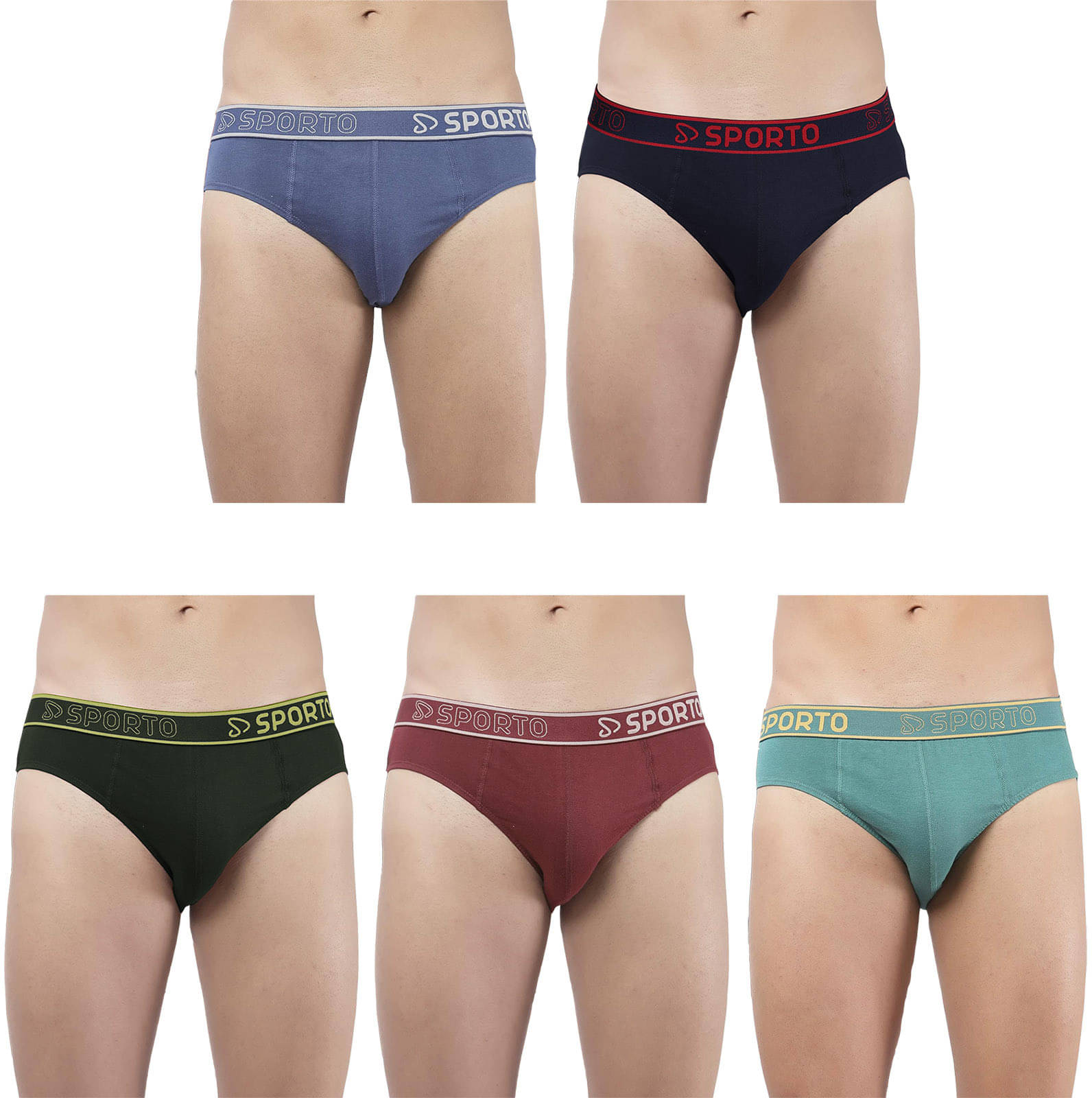 Amul comfy Pack of 5 Cotton Briefs For Men's ( Multicolor ) Amul comfy Pack of 5 Cotton Briefs For Men's ( Multicolor )