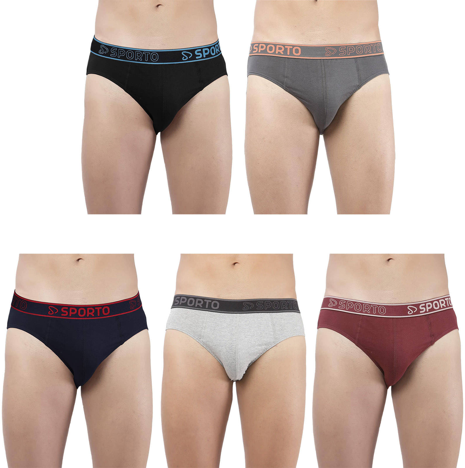 Amul comfy Pack of 5 Cotton Briefs For Men's ( Multicolor )     			Amul comfy Pack of 5 Cotton Briefs For Men's ( Multicolor )