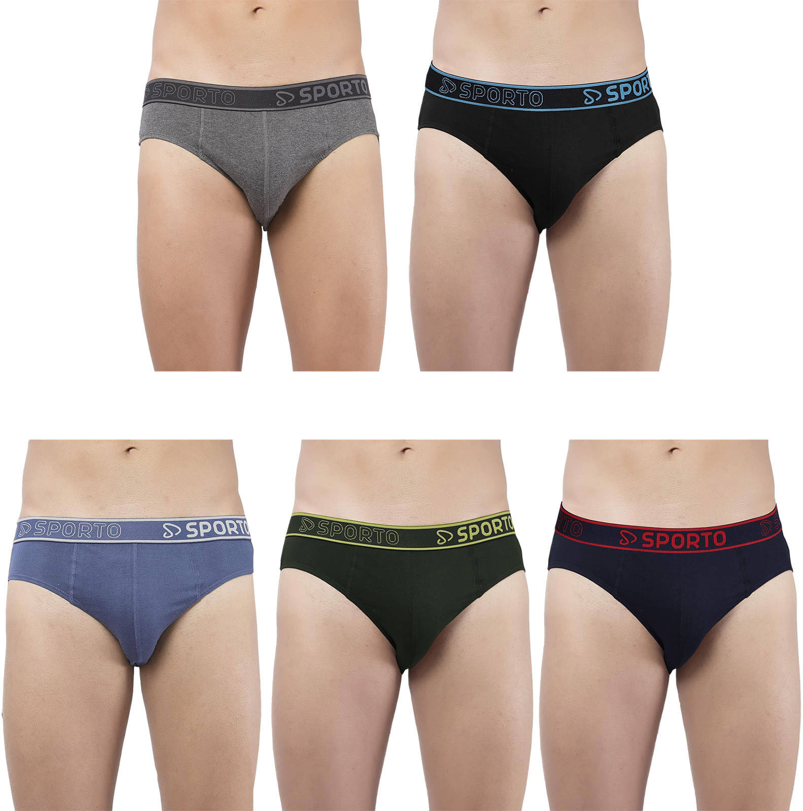 Amul comfy Pack of 5 Cotton Briefs For Men's ( Multicolor ) Amul comfy Pack of 5 Cotton Briefs For Men's ( Multicolor )