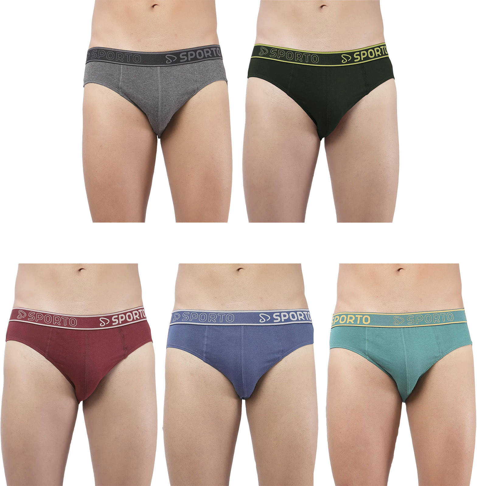 Amul comfy Pack of 5 Cotton Briefs For Men's ( Multicolor )     			Amul comfy Pack of 5 Cotton Briefs For Men's ( Multicolor )