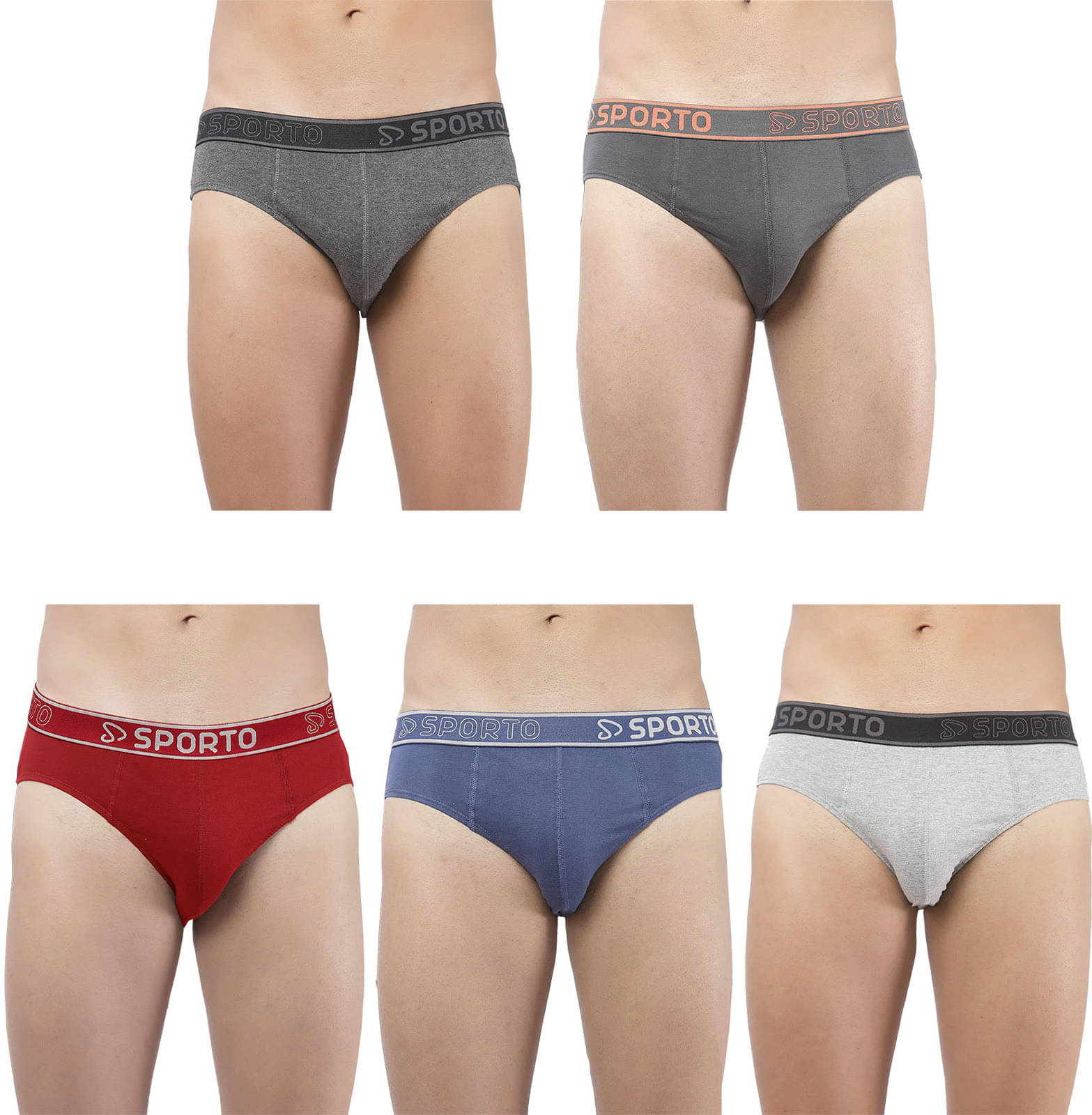     			Amul comfy Pack of 5 Cotton Briefs For Men's ( Multicolor )