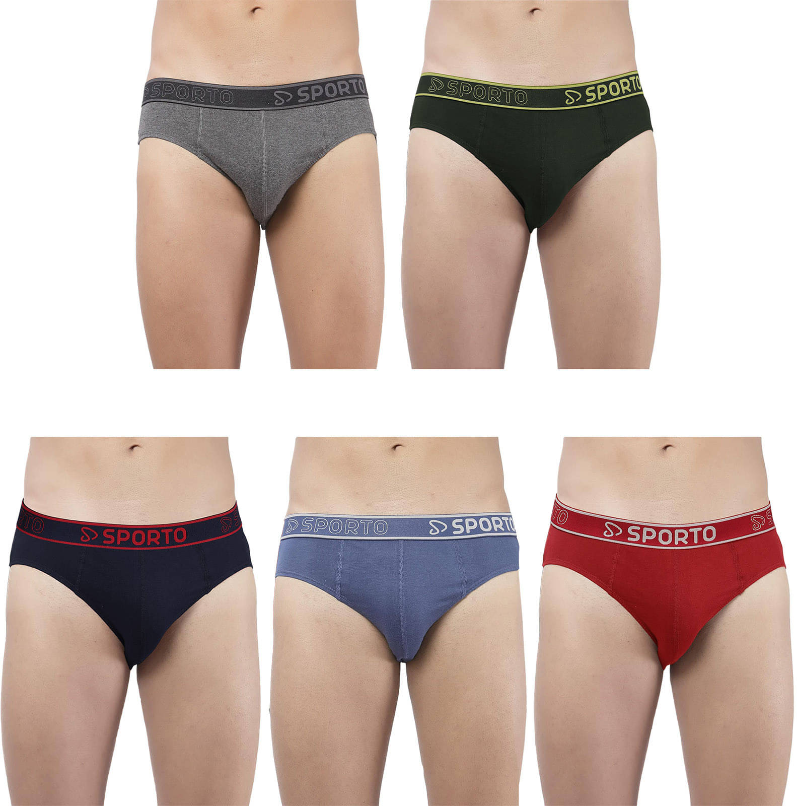 Amul comfy Pack of 5 Cotton Briefs For Men's ( Multicolor )     			Amul comfy Pack of 5 Cotton Briefs For Men's ( Multicolor )