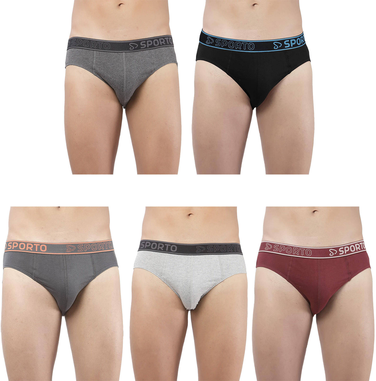 Amul comfy Pack of 5 Cotton Briefs For Men's ( Multicolor ) Amul comfy Pack of 5 Cotton Briefs For Men's ( Multicolor )