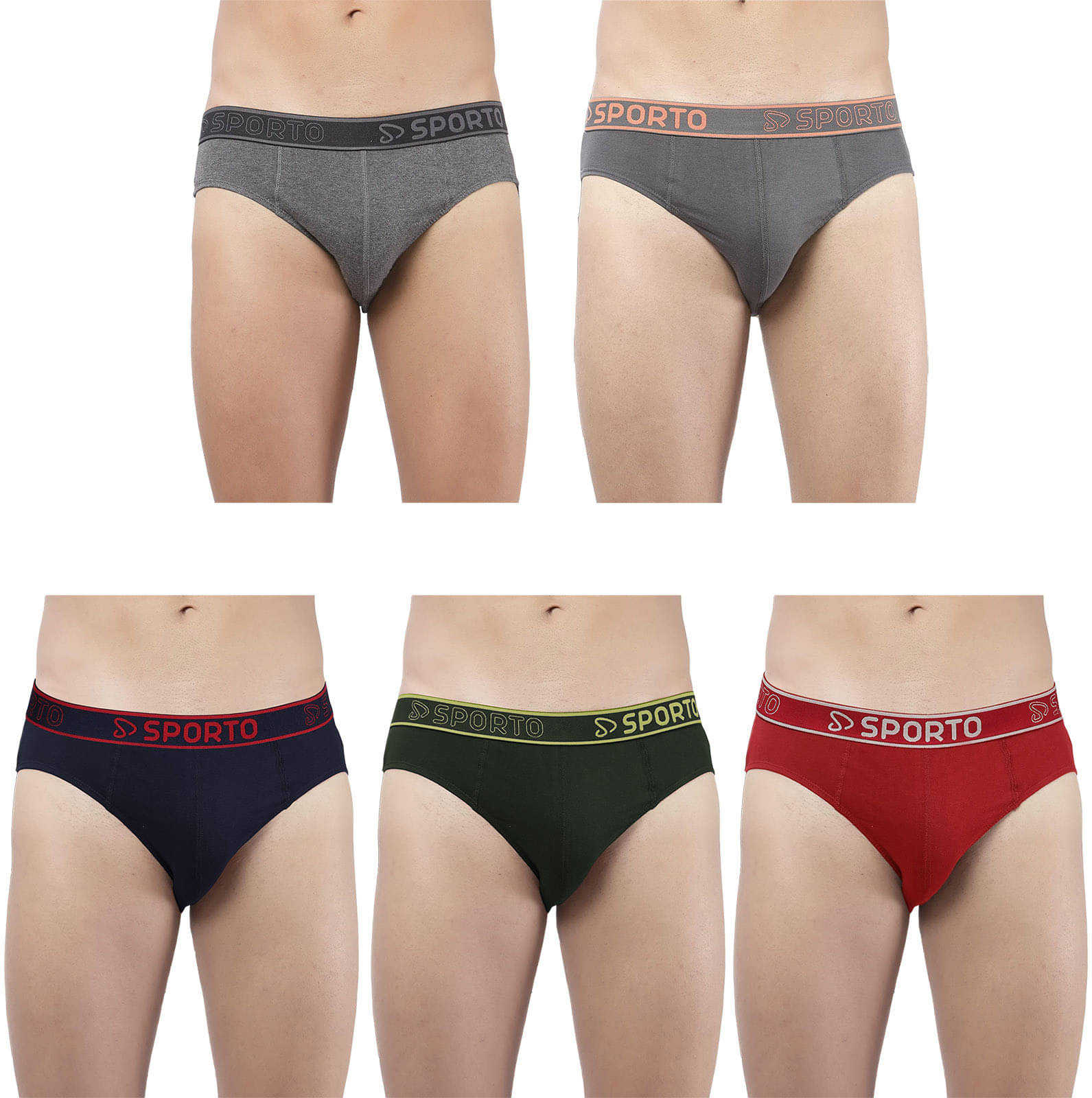 Amul comfy Pack of 5 Cotton Briefs For Men's ( Multicolor ) Amul comfy Pack of 5 Cotton Briefs For Men's ( Multicolor )